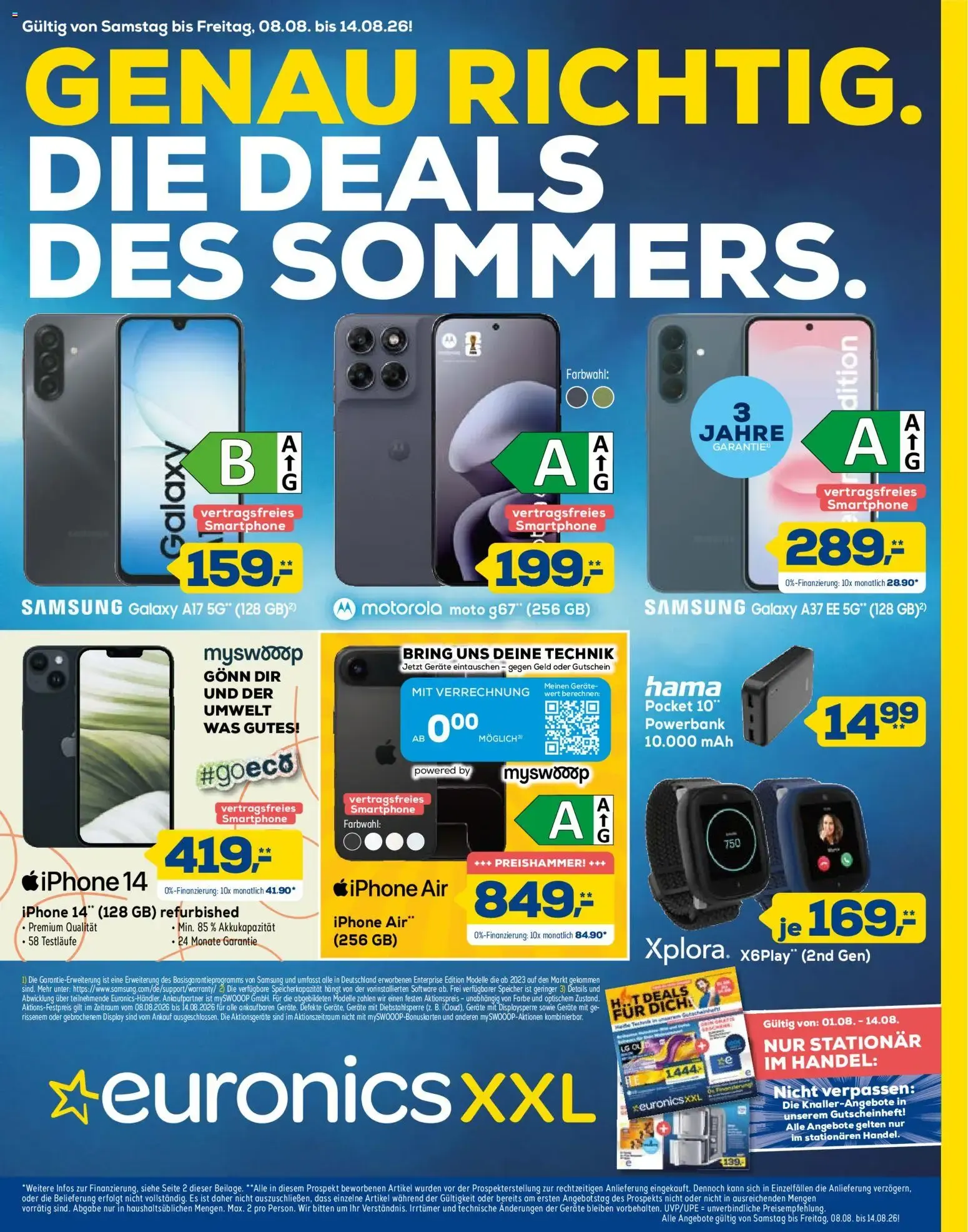 GENAU RICHTIG. DIE DEALS DES SOMMERS.