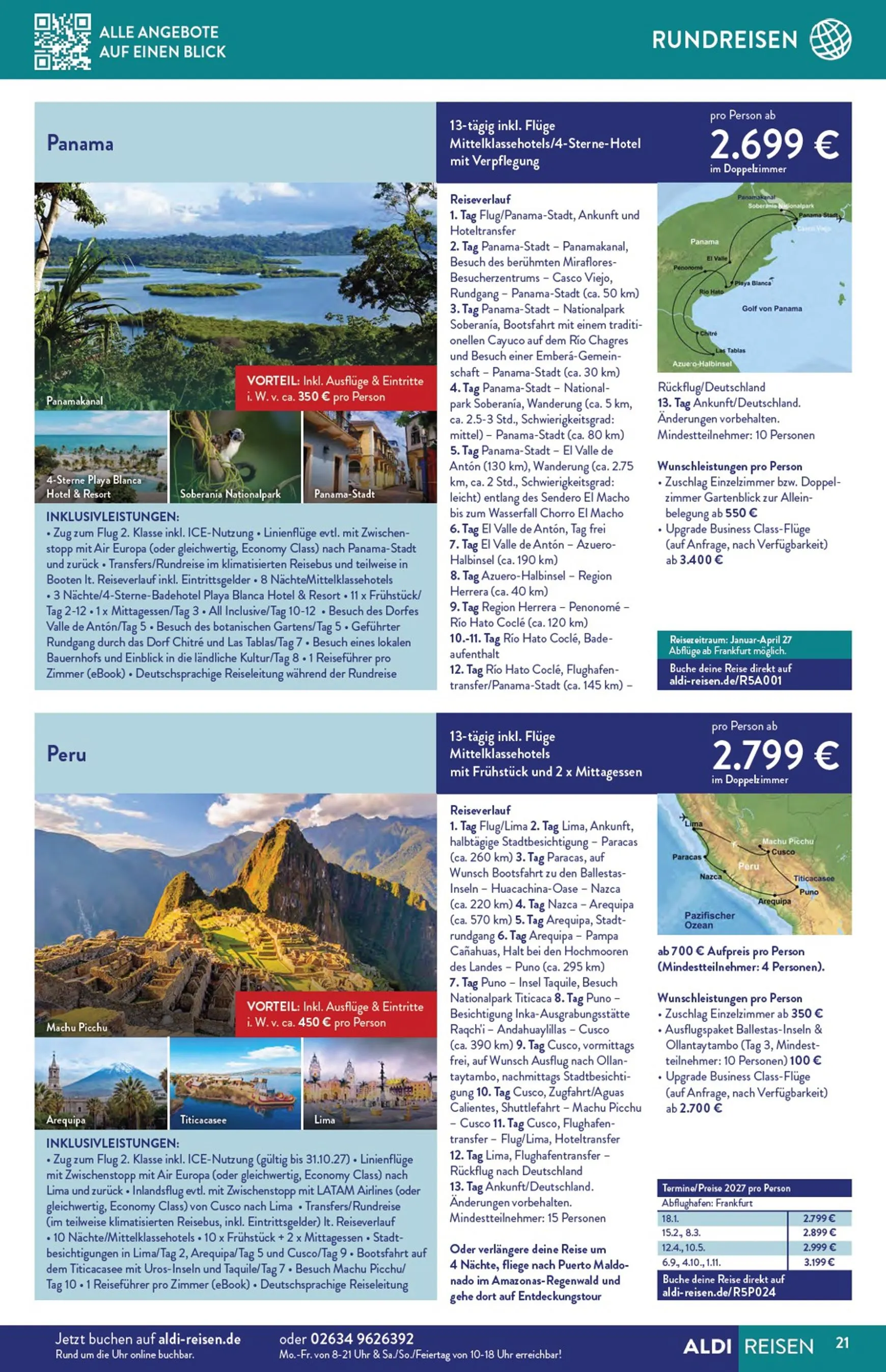 ALDI REISEN - Die Welt Entdecken! (Ausgabe August) von 3. August bis 31. August 2026 - Prospekt seite 21