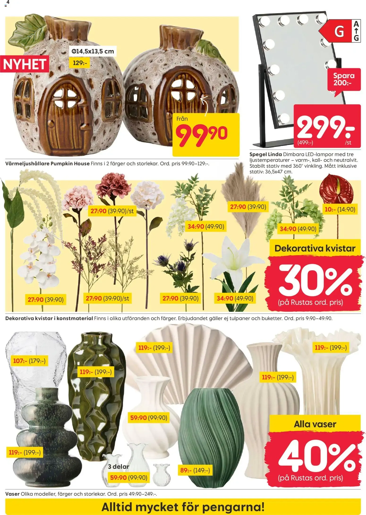 Rusta erbjudanden från 03/08/2026 - 09/08/2026 > Reklamblad nuvarande rabatter från 3 augusti till 9 augusti 2026 - Reklamblad sidor 4
