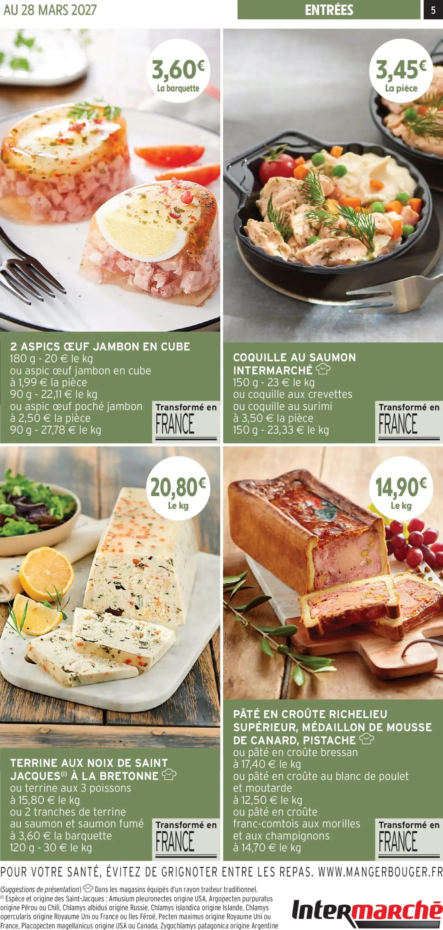Intermarché - Les menus traiteur automne/hiver à partir du 06/10/2026 - promo en ligne du 6 octobre au 28 mars 2027 - Catalogue page 5