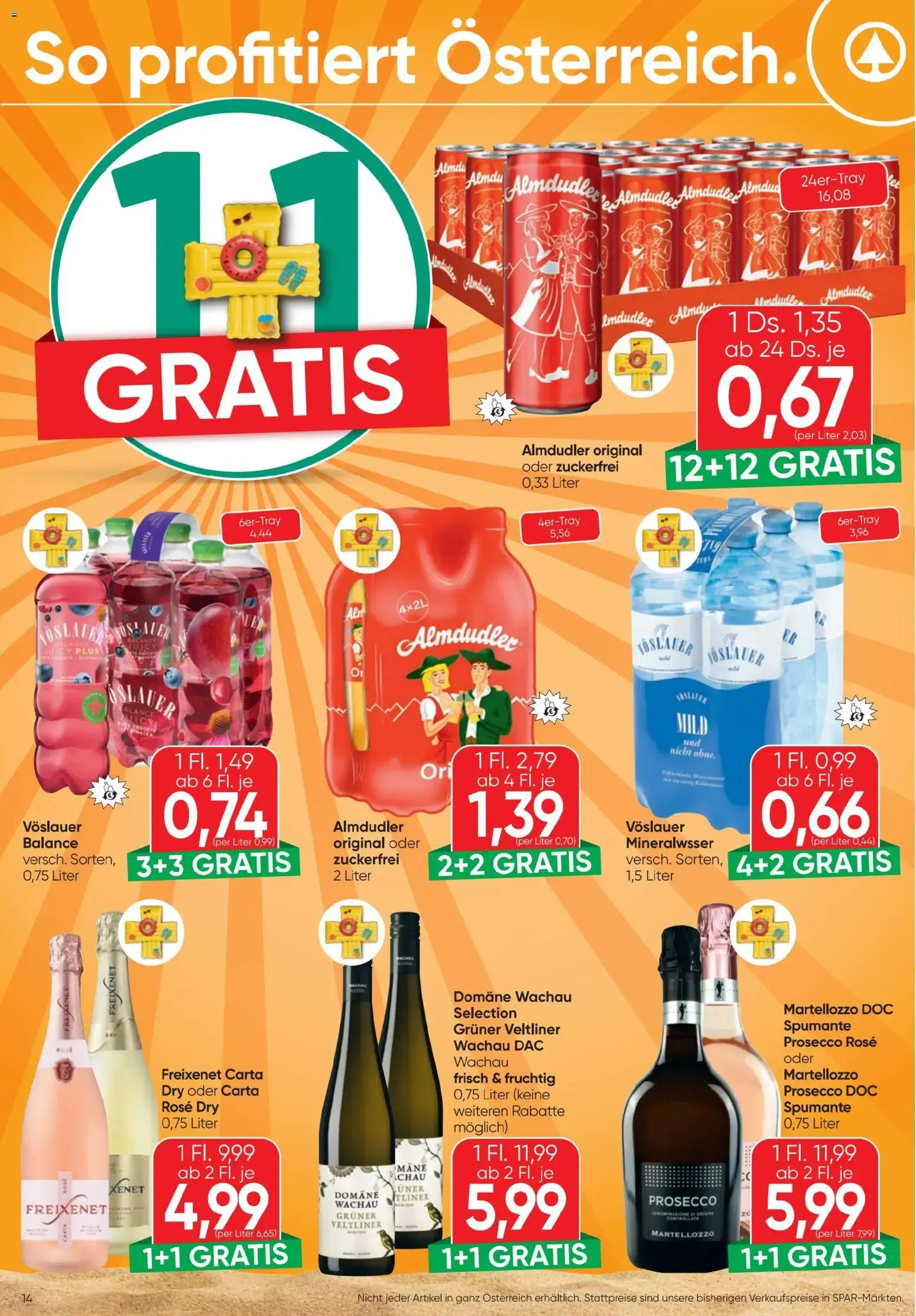 Spar - Flugblatt (30.07.2026) - Angebote und Prospekt von 30. Juli bis 12. August 2026 - Flugblätt seite  14