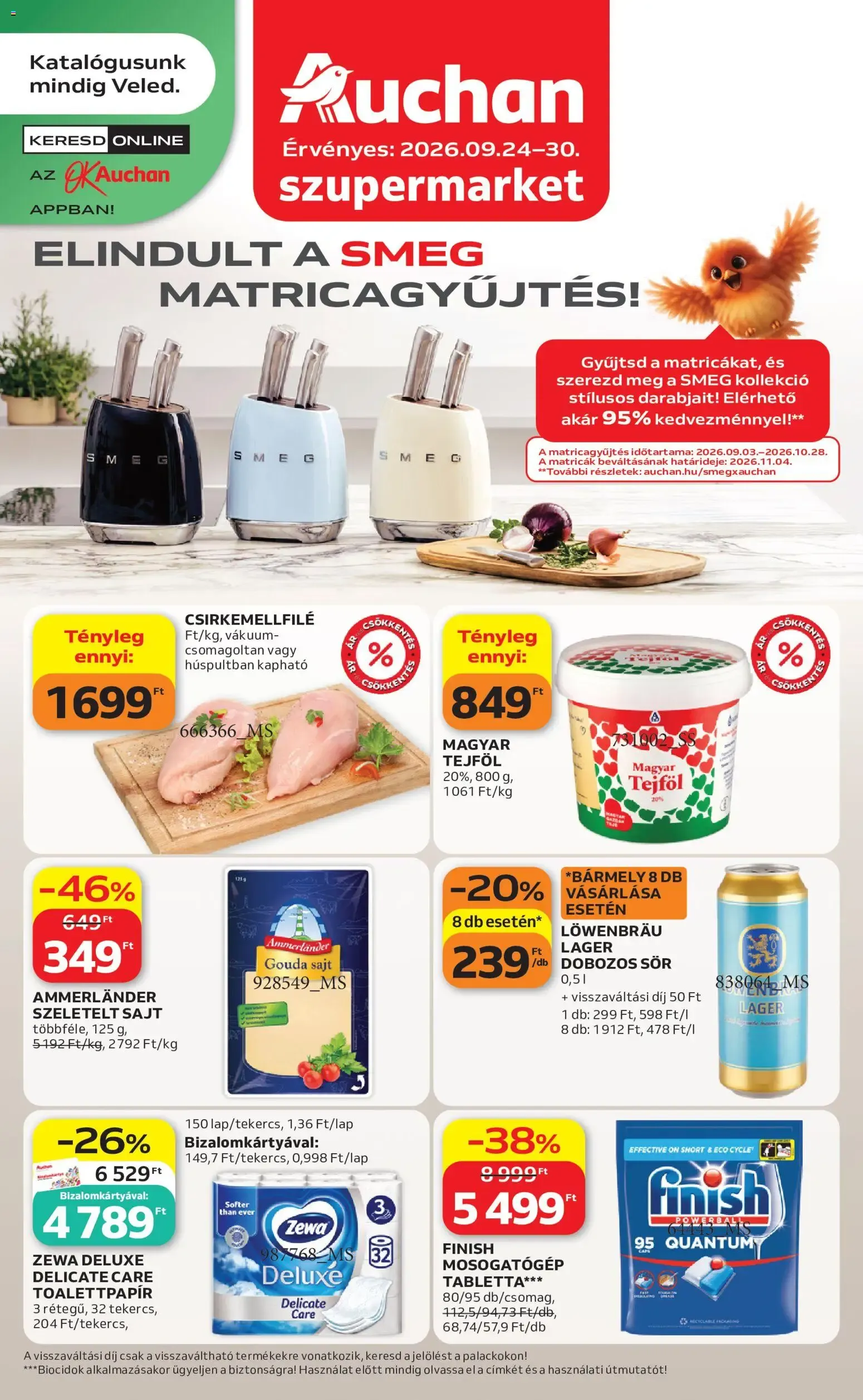 Katalógus Auchan Szupermarket akciós újság - 2026.09.24. -tól/töl > akció, lapozható szórólap 🛍️ szeptember 24.-tól szeptember 30.-ig 2026. - Oldal 1
