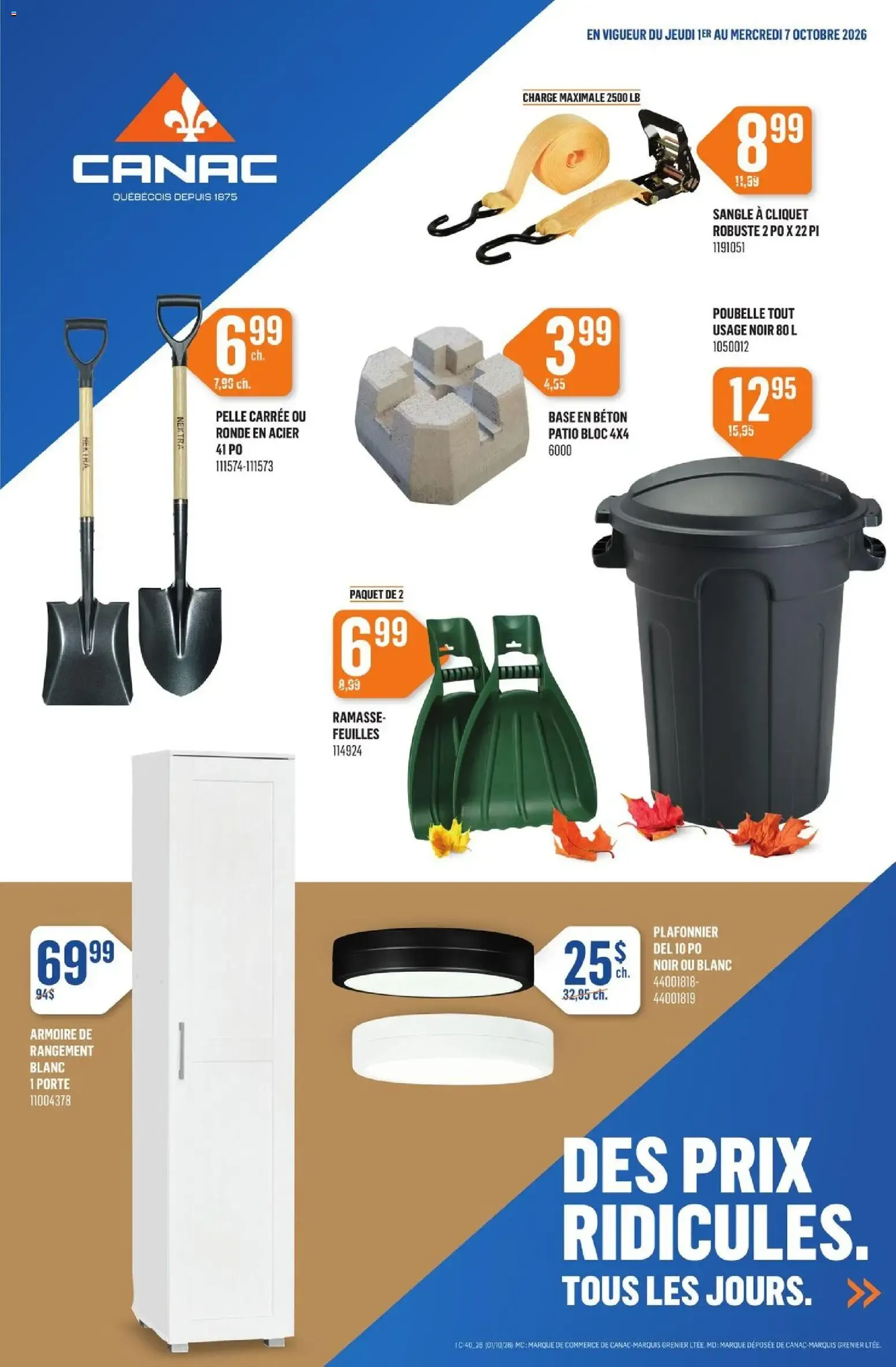 Canac circulaire from Oct 1, 2026 > weekly specials & deals from October 1 to October 7 2026 - flyer page 1