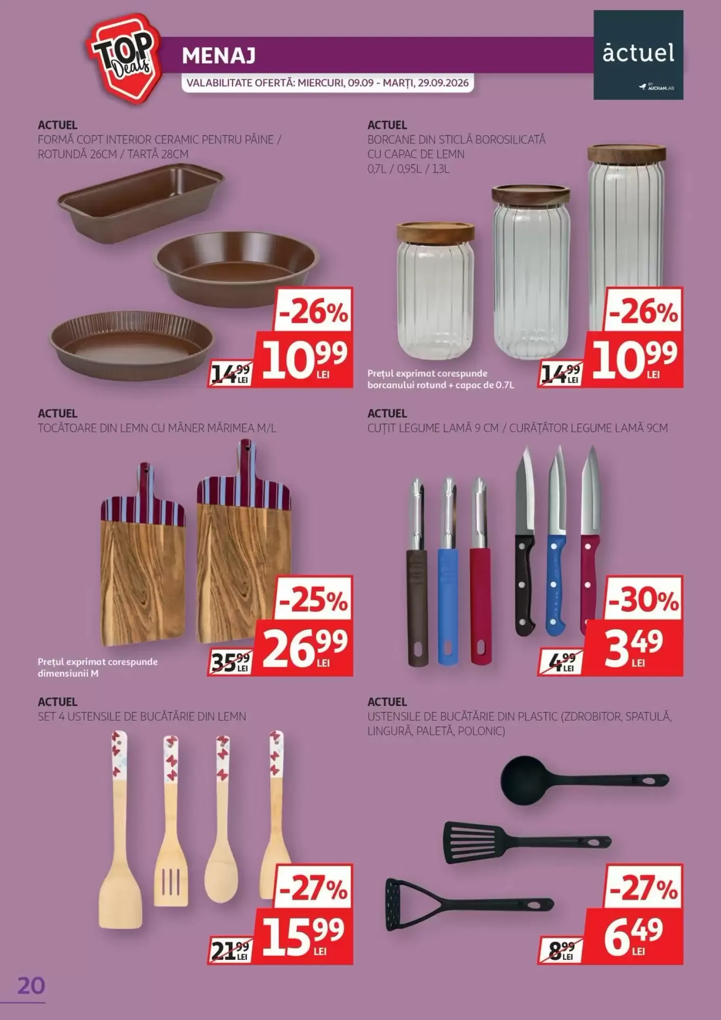 Catalog Catalog Auchan de la 9 septembrie până la 29 septembrie 2026 - Revista Pagina 20