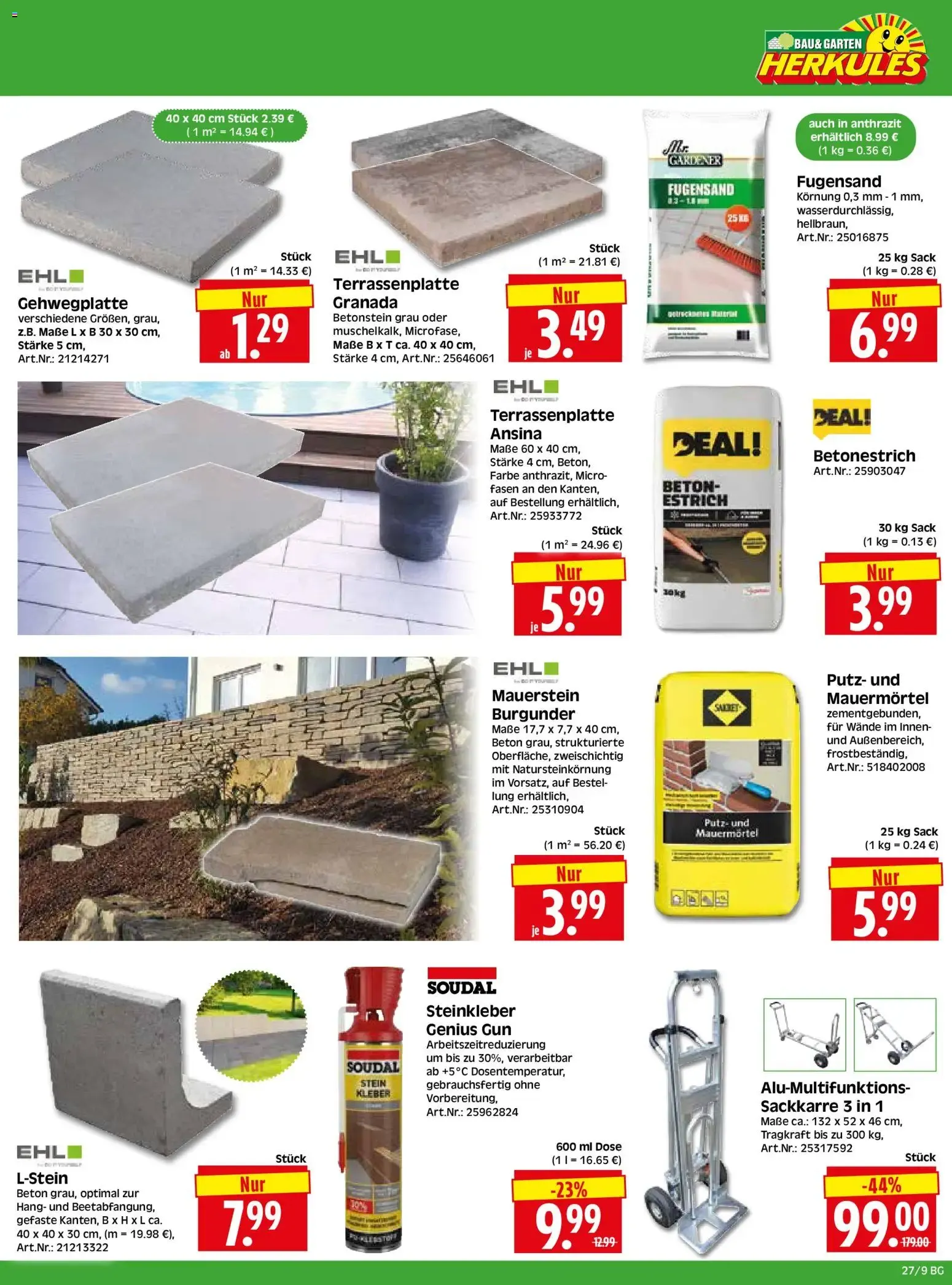 HERKULES Bau & Garten (ab 29.06.2026) zum Blättern von 29. Juni bis 4. Juli 2026 - Prospekt seite 9