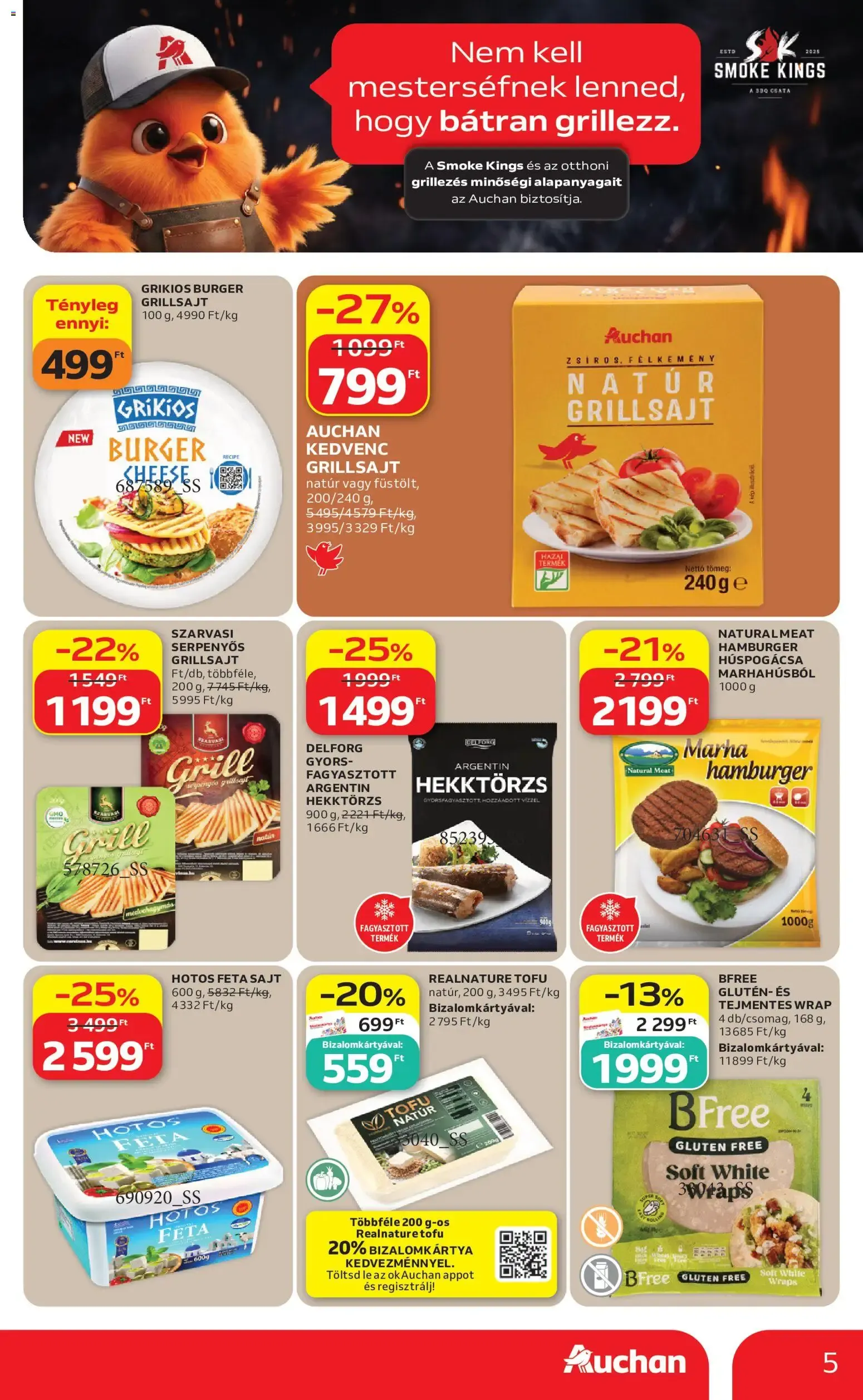 Katalógus Auchan Grill ajánlataink - 2026.07.16. -tól/töl > akció, lapozható szórólap 🛍️ július 16.-tól július 22.-ig 2026. - Oldal 5