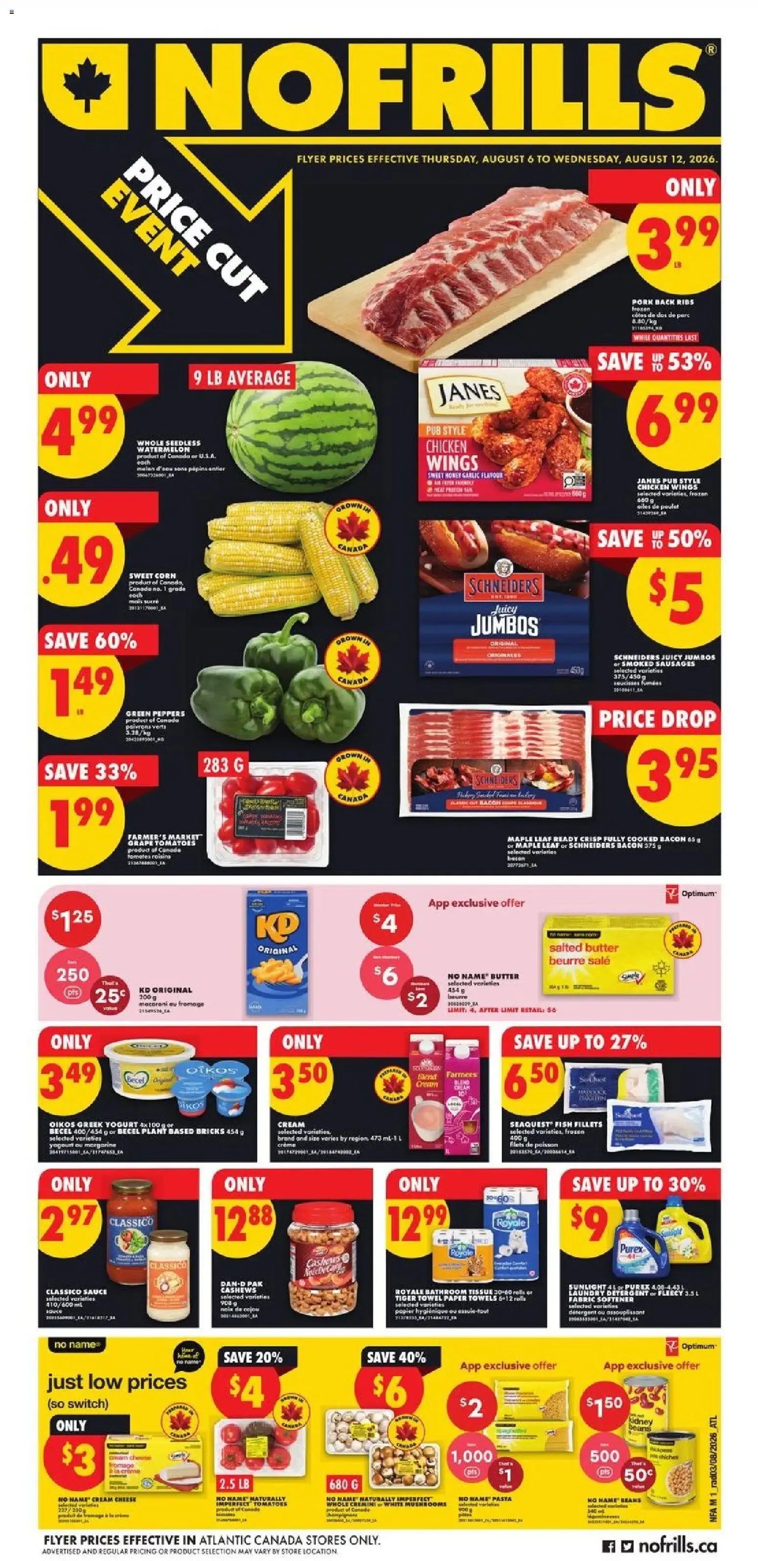 No Frills weekly flyer - NS from Aug 6, 2026 > weekly specials & deals from August 6 to August 12 2026 - flyer page 1