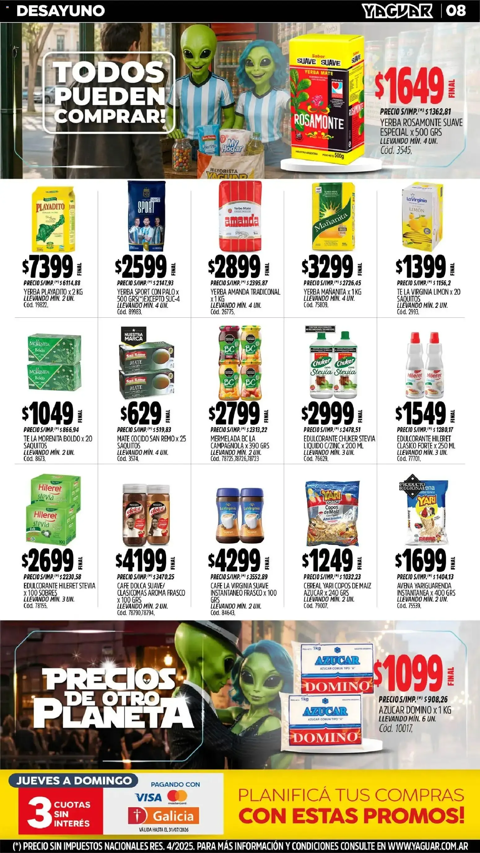 Ofertas de Mayorista Yaguar - Precios de Otro Planeta 29 de junio al 5 de julio 2026 - Página 9 del catálogo