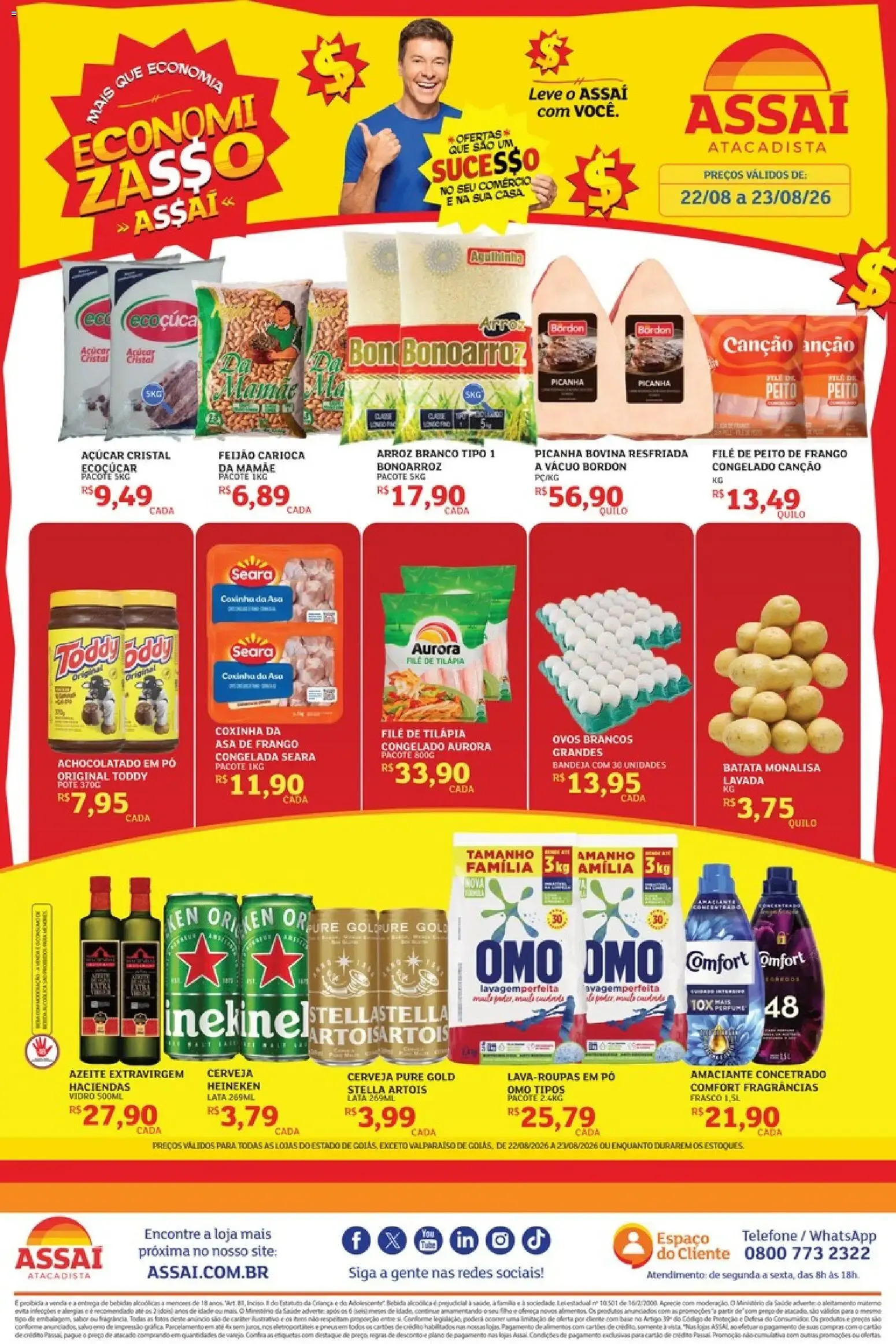 Encarte de Assaí Atacadista ofertas - GO de 22/08/2026 | Promoções Online 22 de agosto até 23 de agosto 2026 - Pagina 1