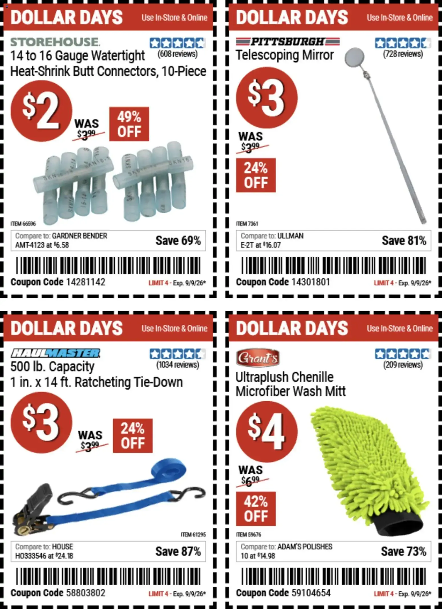 Weekly ad Harbor Freight Dollar Days (08/27 - 09/09 2026) - Flyer from August 27 to September 9 2026 - Page 6