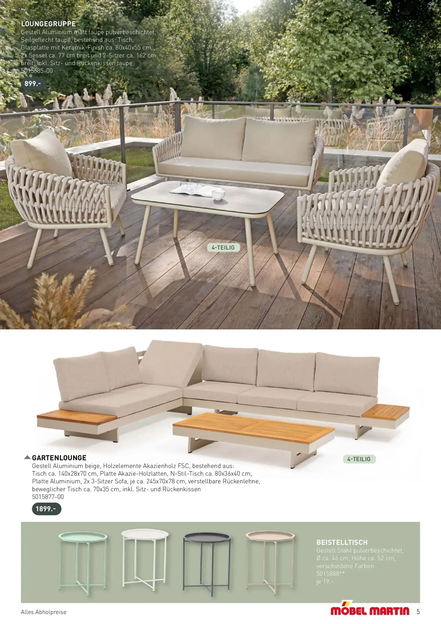 Möbel Martin - Moderne Outdoor-Möbel Prospekt – von Sonntag 01.03.2026 bis Montag 31.08.2026 von 2. März bis 31. August 2026 - Prospekt seite 5
