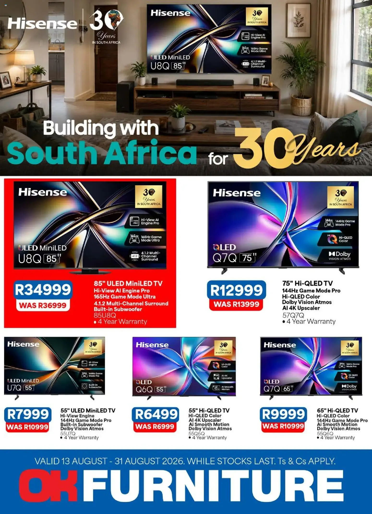 OK Furniture - Hisense (13/08/2026 - 31/08/2026) Online from 13 August to 31 August 2026 - Catalogue Page 1