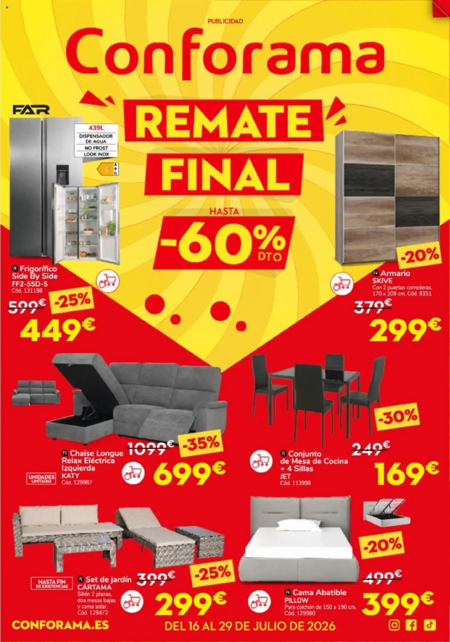 Conforama folleto 16/07/2026 - 29/07/2026
