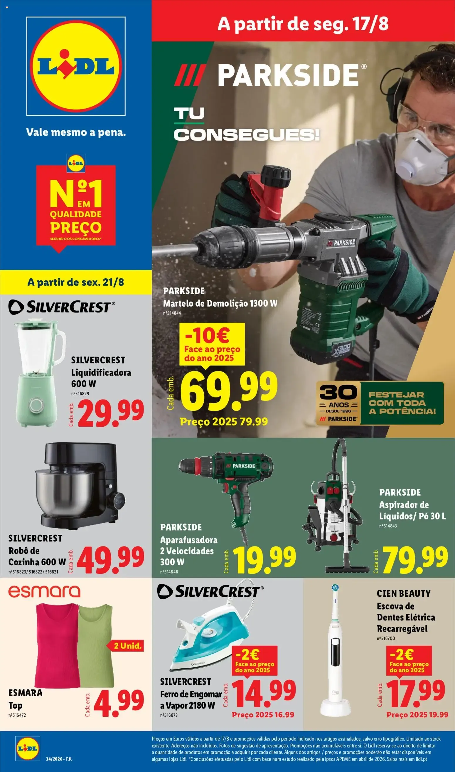 Folheto Lidl Novidades » de 17/08/2026 - 23/08/2026 de 17 de agosto até 23 de agosto 2026 - Pagina 1