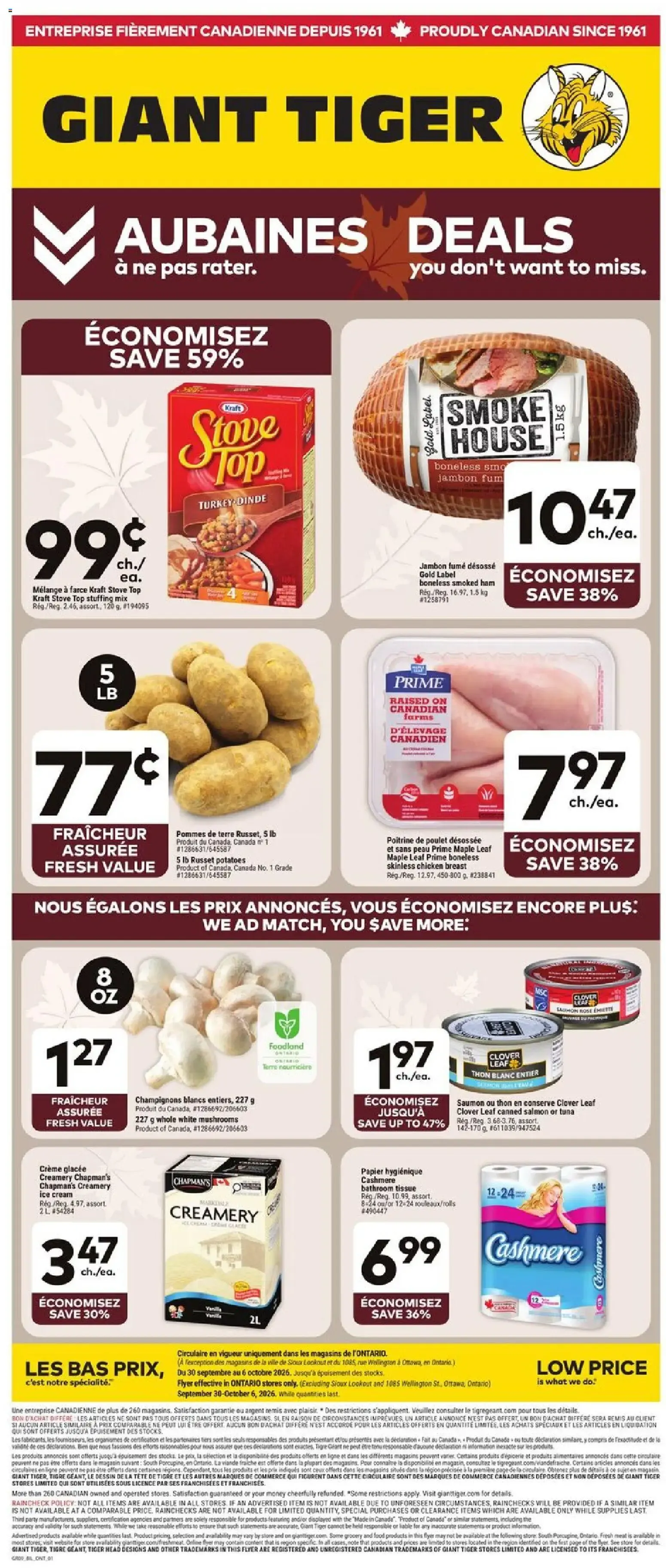 Giant Tiger Flyer | from Sep 30, 2026 | Weekly deals from September 30 to October 6 2026 - flyer page 1