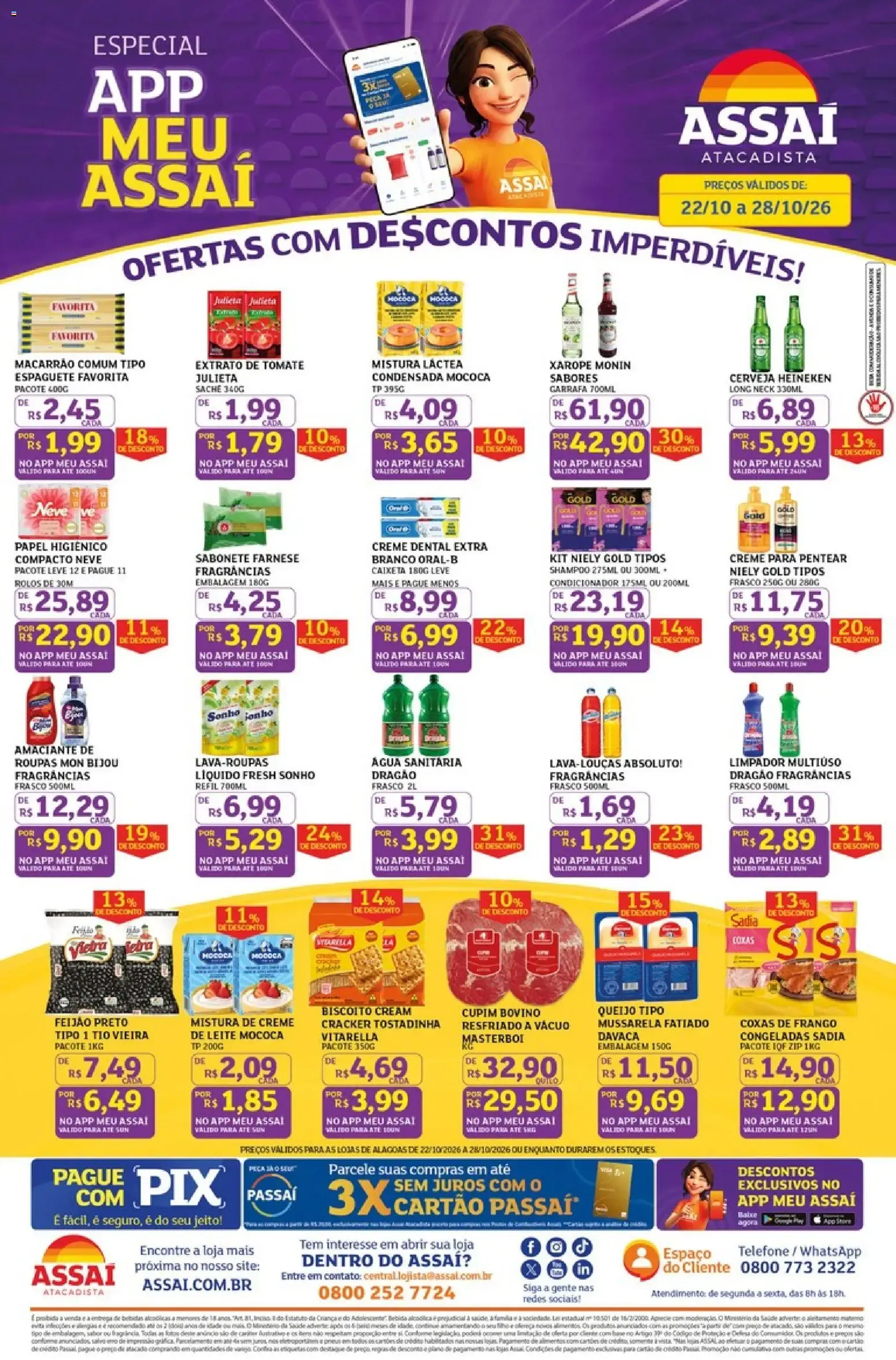 Encarte de Assaí Atacadista ofertas - AL de 22/10/2026 | Promoções Online 22 de outubro até 28 de outubro 2026 - Pagina 1