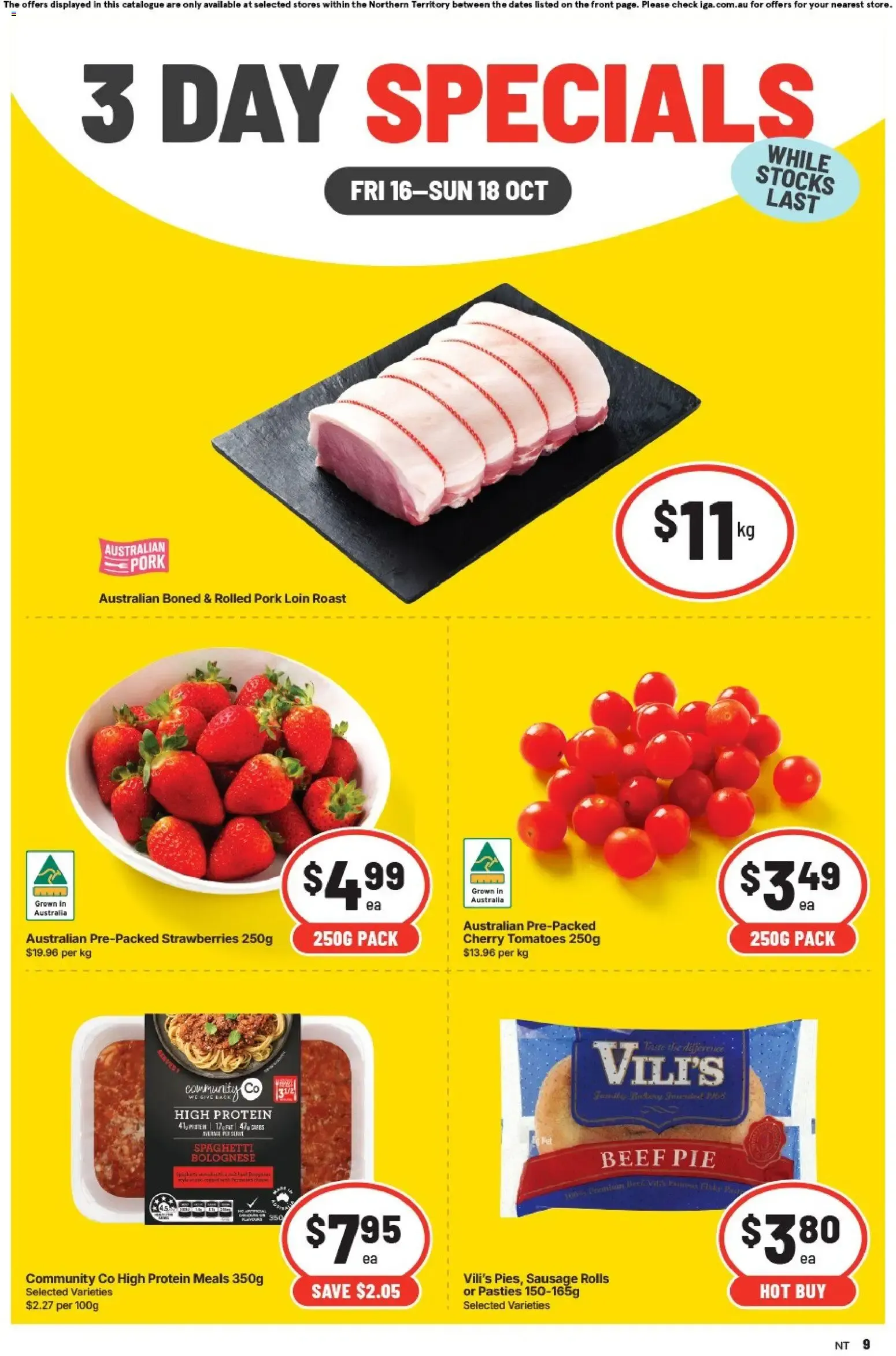 3 DAY SPECIALS - Catalogue valid from 16 October to 18 October 2026 - page 1