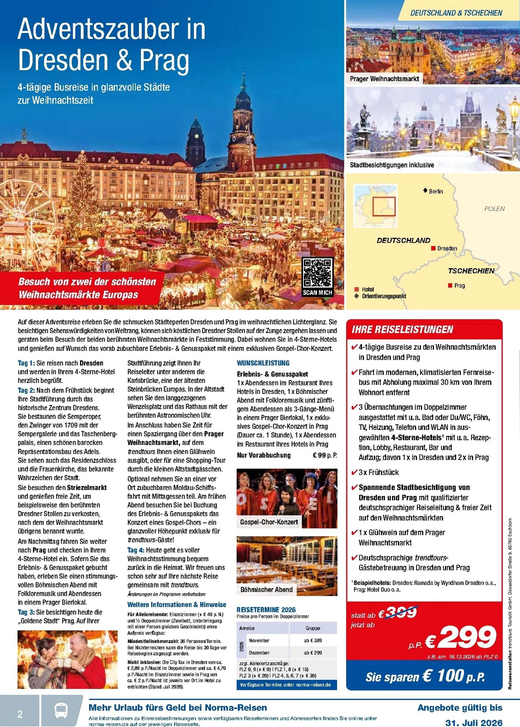 Norma - Reisen Prospekt – von Mittwoch 01.07.2026 bis Freitag 31.07.2026 von 1. Juli bis 31. Juli 2026 - Prospekt seite 2