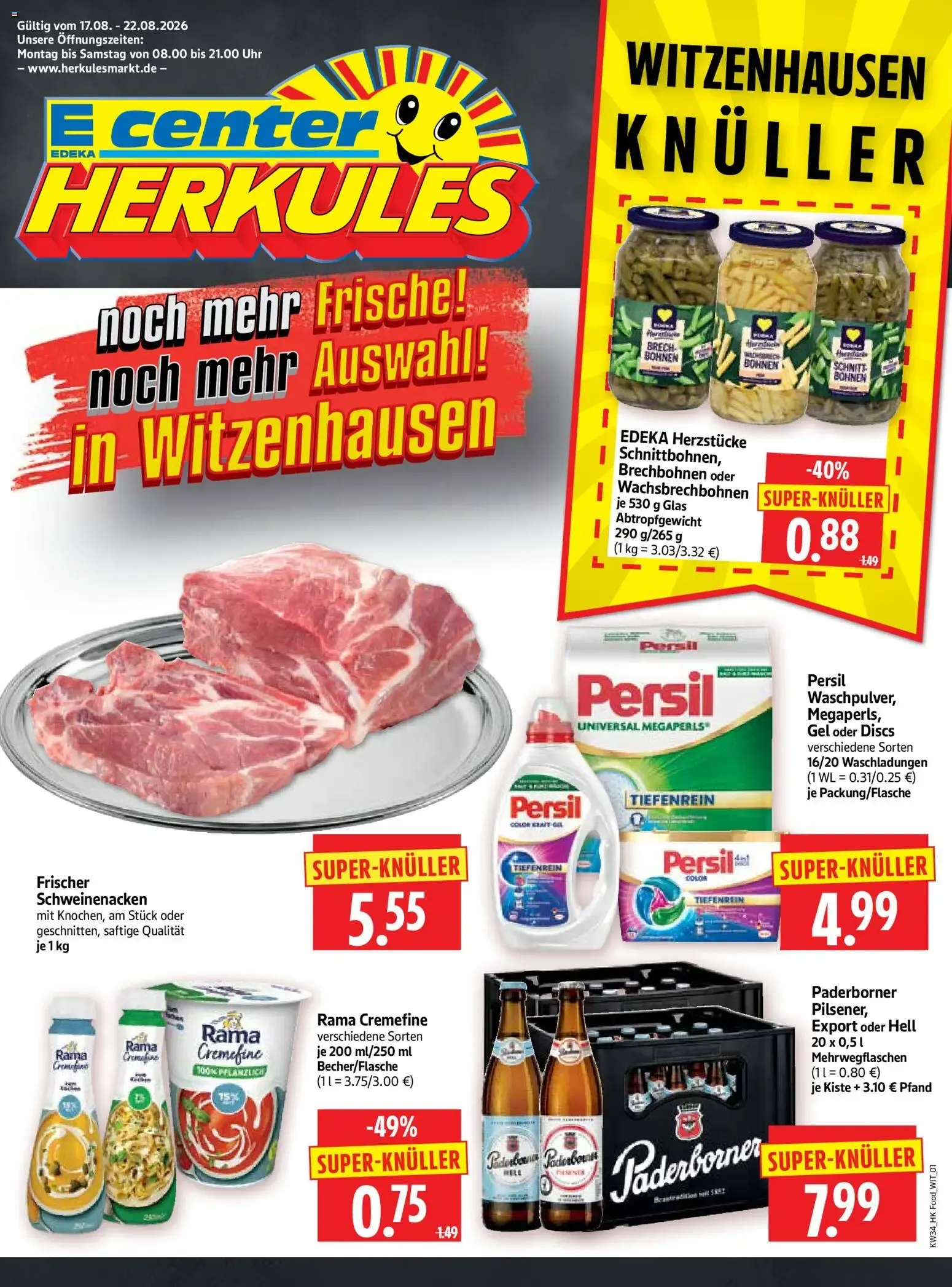 HERKULES Prospekt (ab 17.08.2026) zum Blättern von 17. August bis 22. August 2026 - Prospekt seite 1