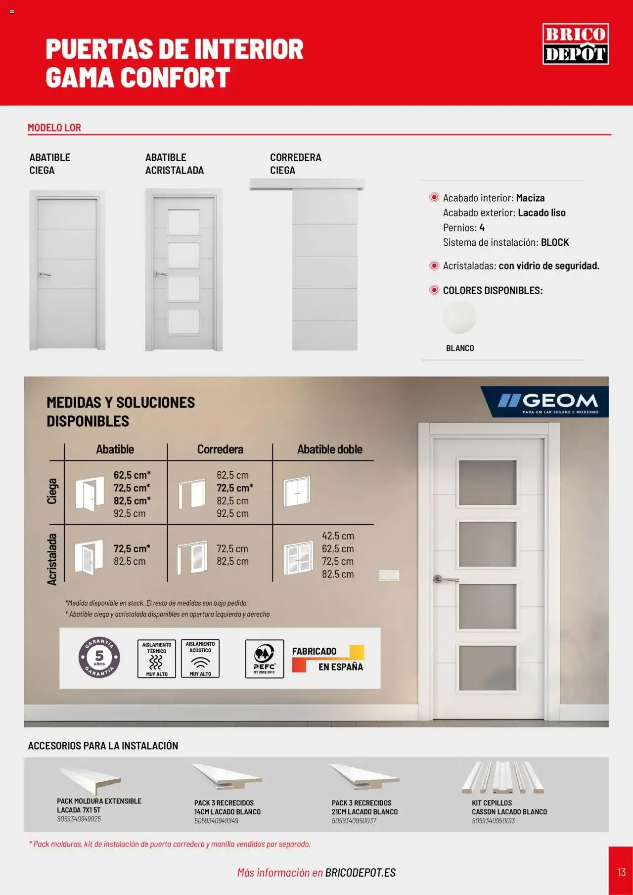 Catálogo de Brico Depôt Catálogo Puertas y Ventanas 2025 23 de julio al 30 de junio 2026 - Página 13