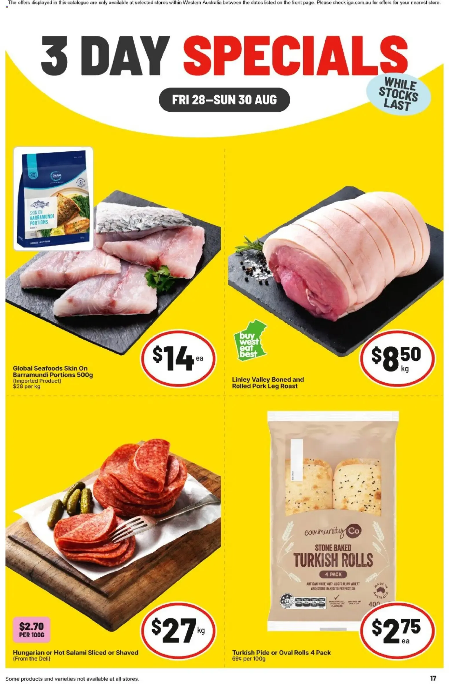3 DAY SPECIALS - Catalogue valid from 28 August to 30 August 2026 - page 1