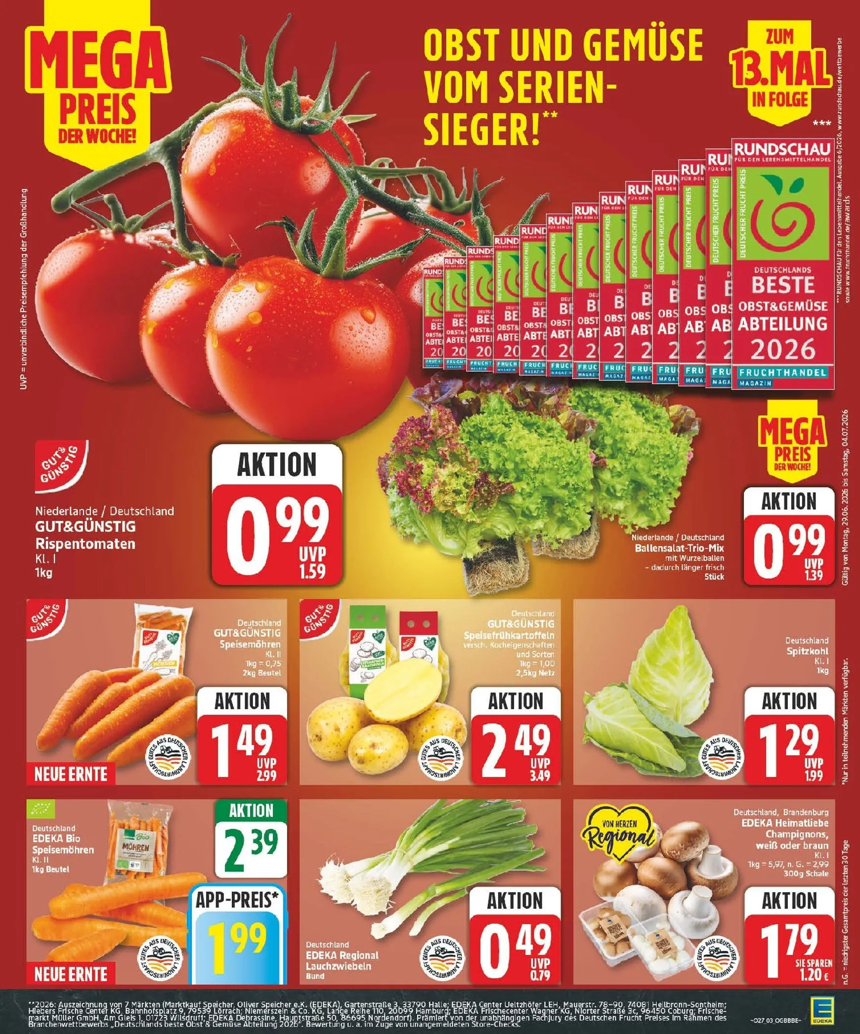 Edeka Prospekt nächste Woche – von Montag 29.06.2026 bis Samstag 04.07.2026 von 29. Juni bis 4. Juli 2026 - Prospekt seite 3