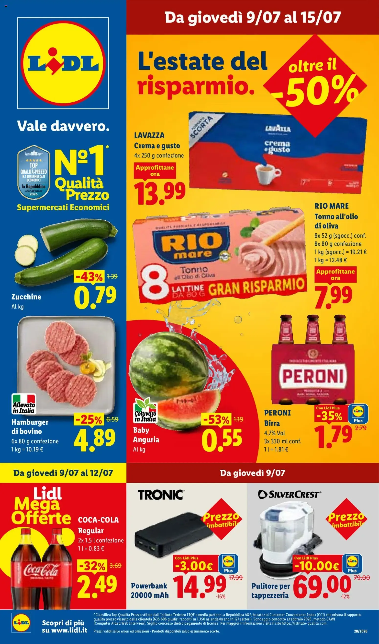 Lidl - L'estate del risparmio da 9 luglio a 15 luglio di 2026 - Pagina del volantino 1