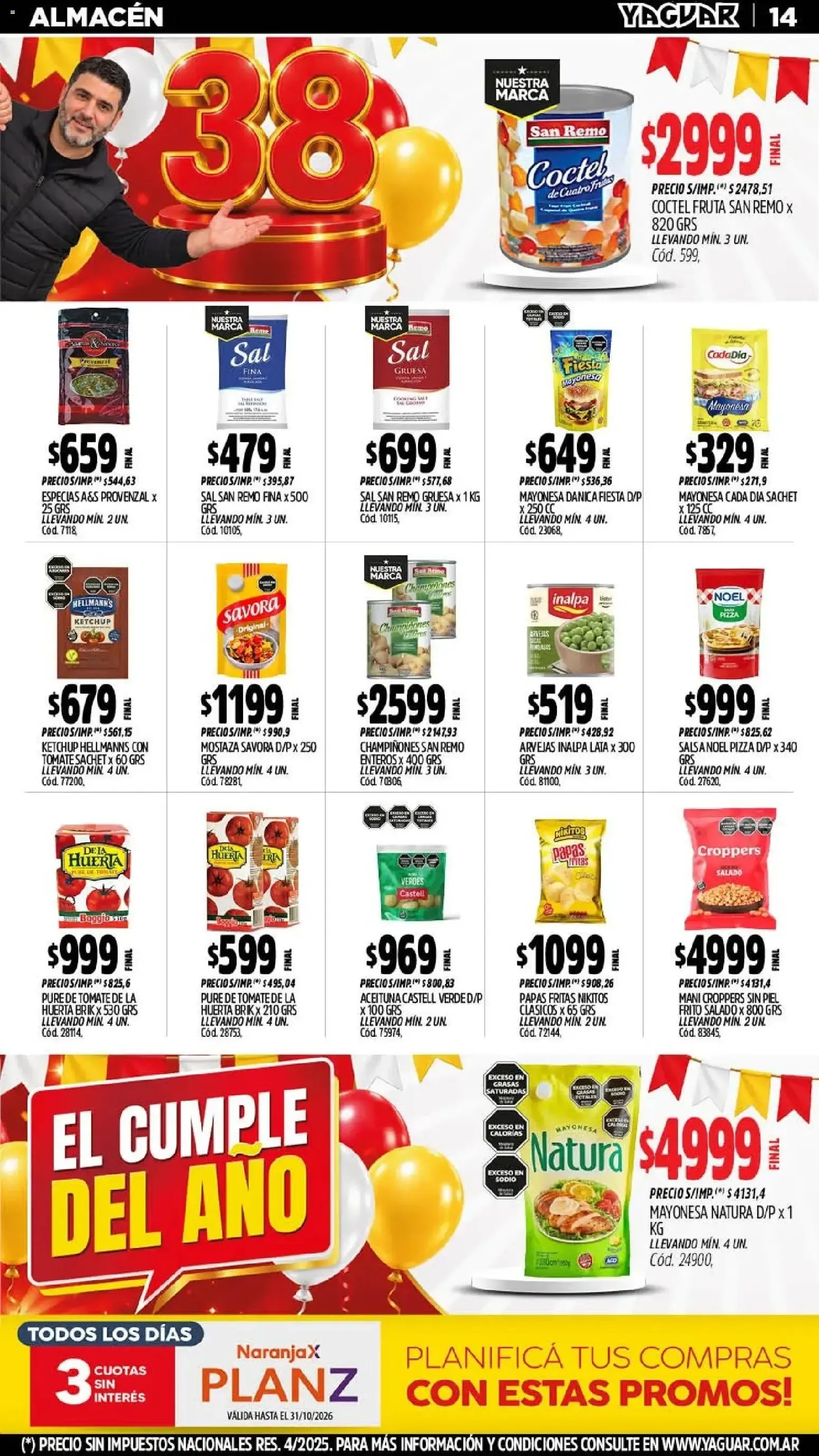 Ofertas de Yaguar - Oferta Semanal Córdoba del 26/10/2026 - 01/11/2026 26 de octubre al 1 de noviembre 2026 - Página 14 del catálogo