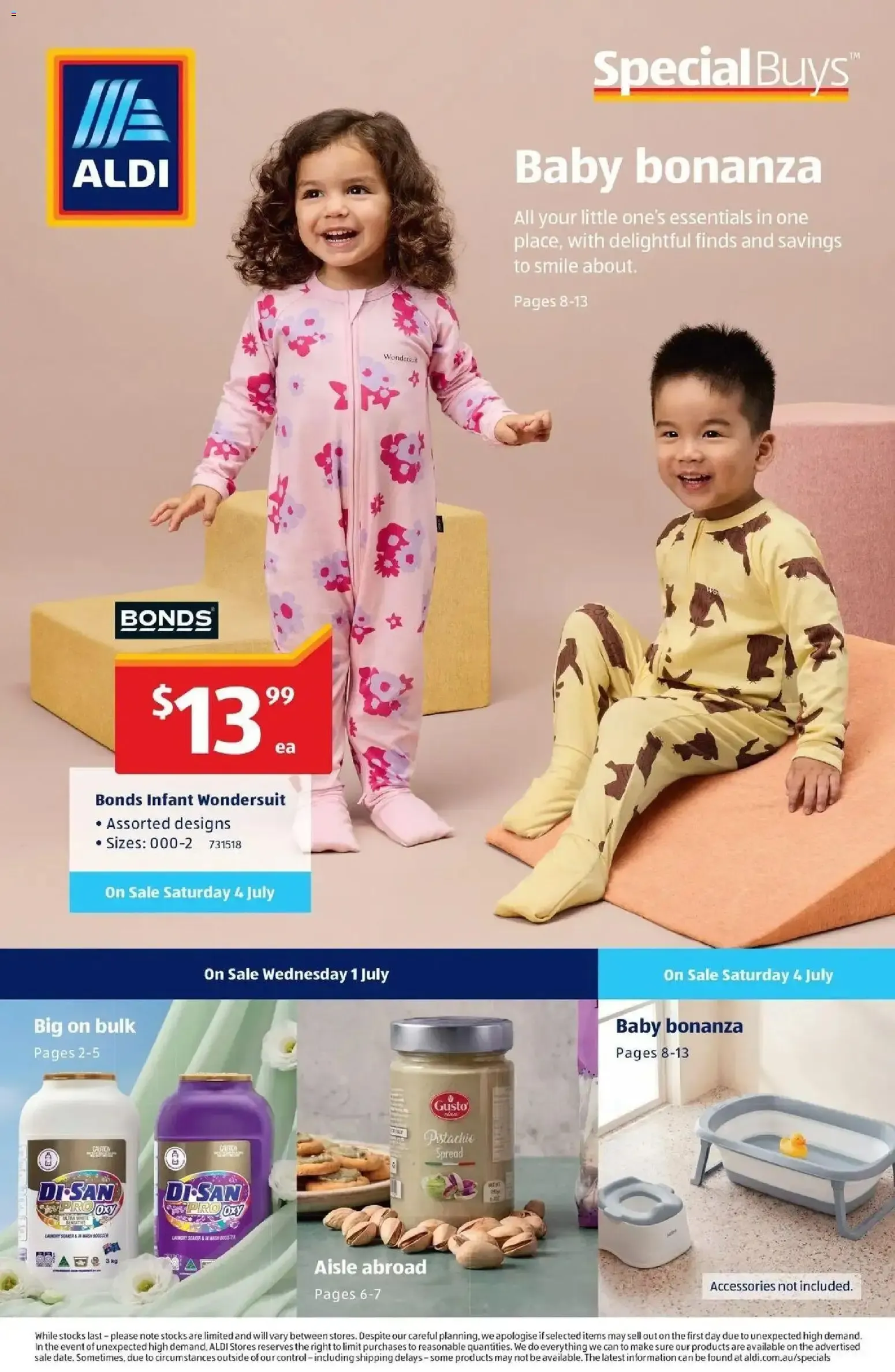 Aldi SpecialBuys: Baby bonanza - Catalogue valid from 1 July to 14 July 2026 - page 1