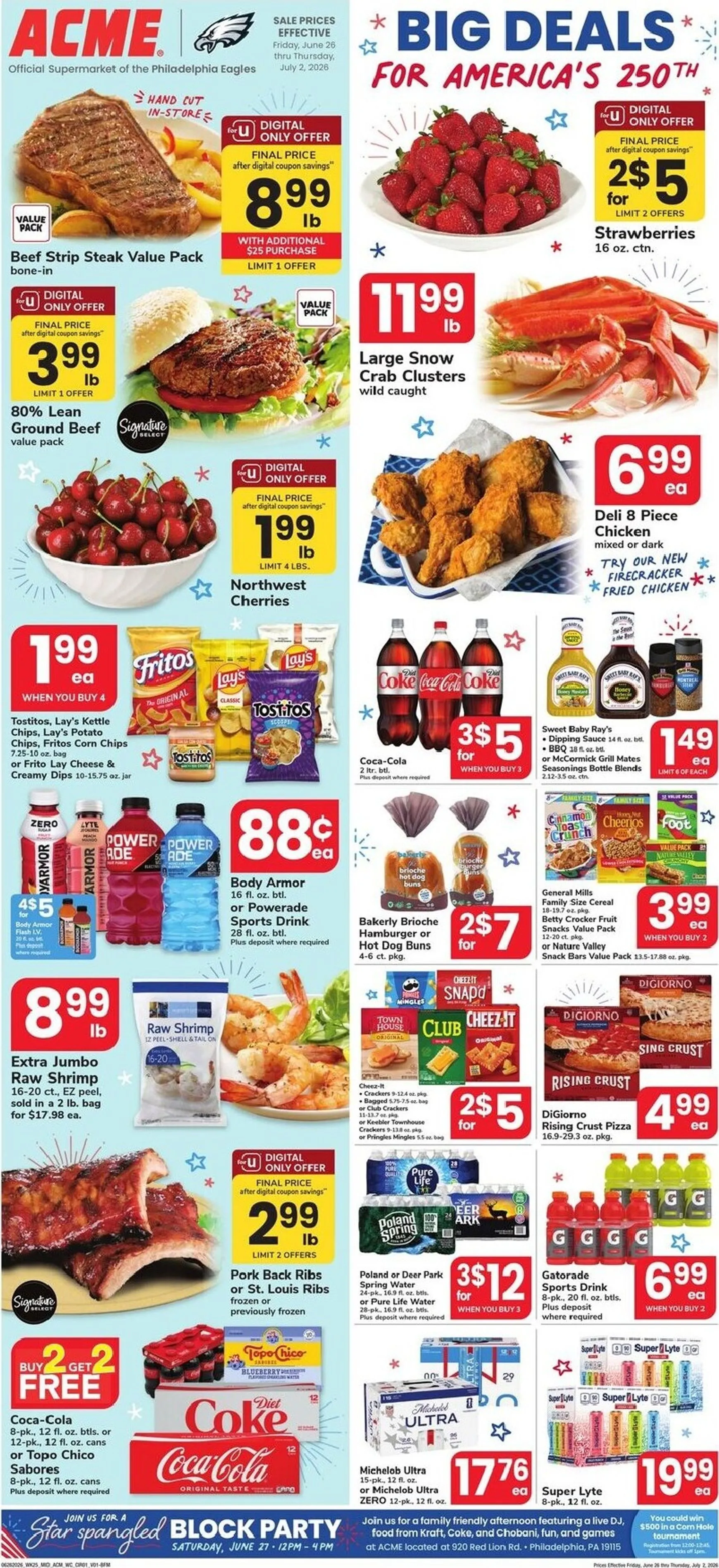 Weekly ad ACME - Big Deals for America's 250th from June 26 to July 2 2026 - Page 1
