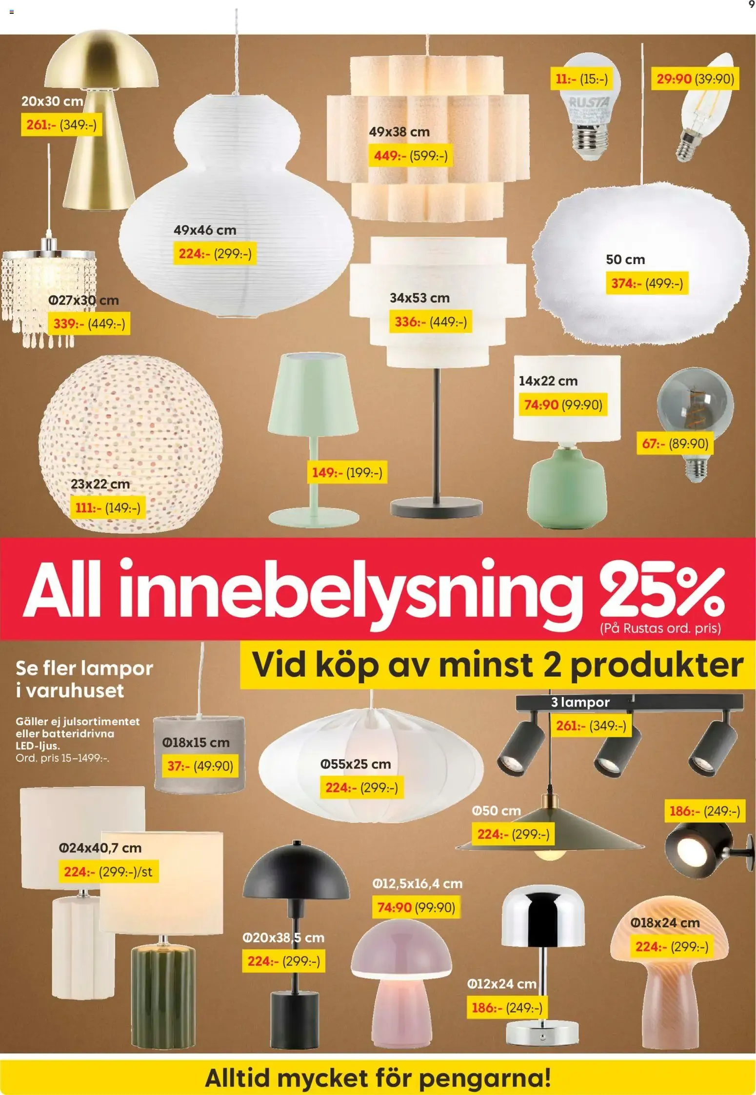 Rusta erbjudanden från 28/09/2026 - 04/10/2026 > Reklamblad nuvarande rabatter från 28 september till 4 oktober 2026 - Reklamblad sidor 9