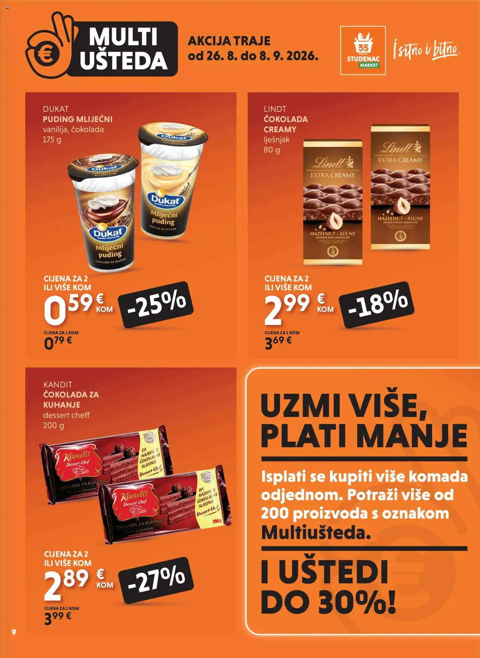 Katalog Studenac Multi Ušteda novi od 26.08.2026 na listanje > letak digitalni od 26. kolovoza do 8. rujna 2026. - Pregled Stranica 9