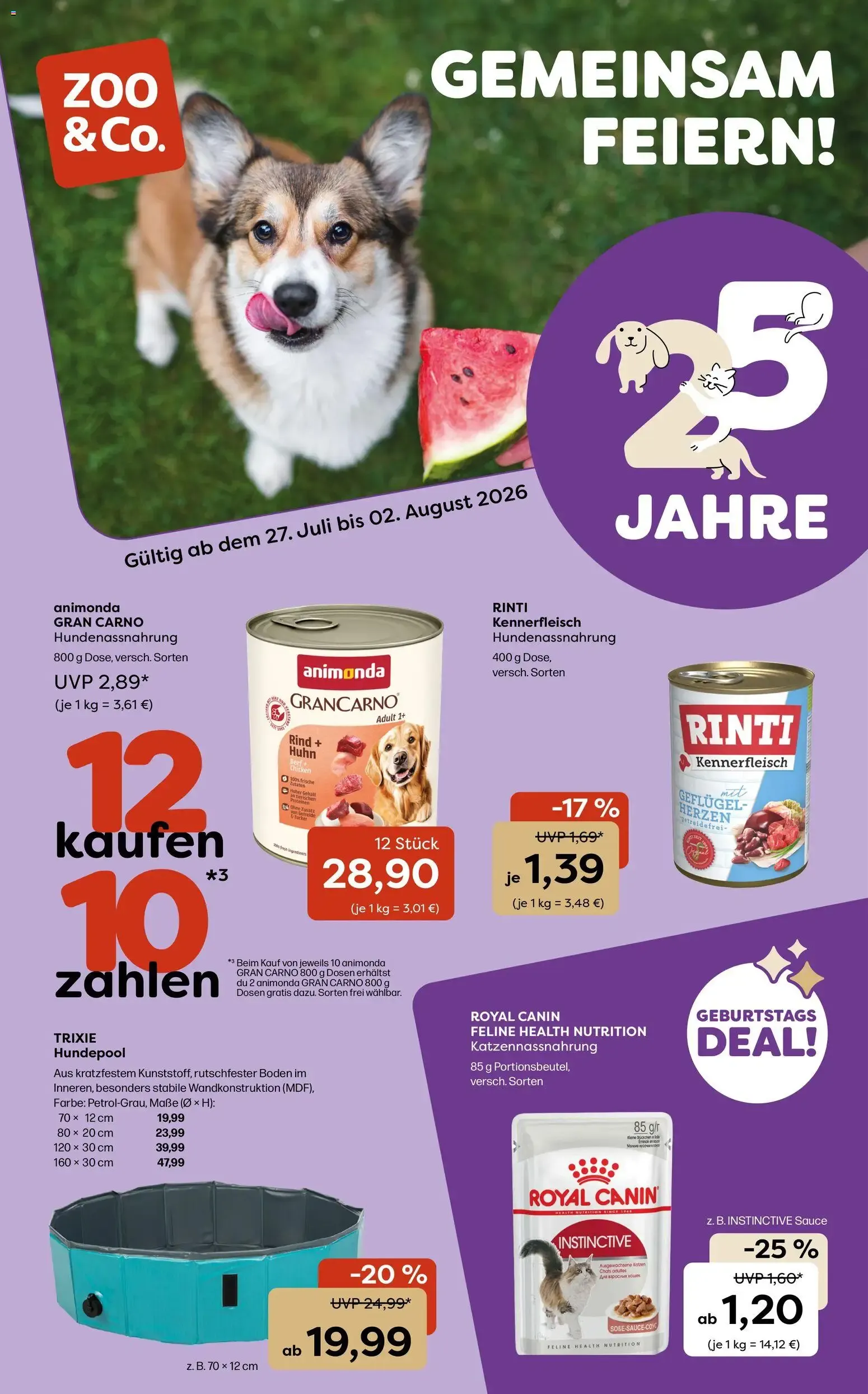 Zoo & co Prospekt vom 27.07.2026 – Angebote online von 27. Juli bis 2. August 2026 - Prospekt seite 1