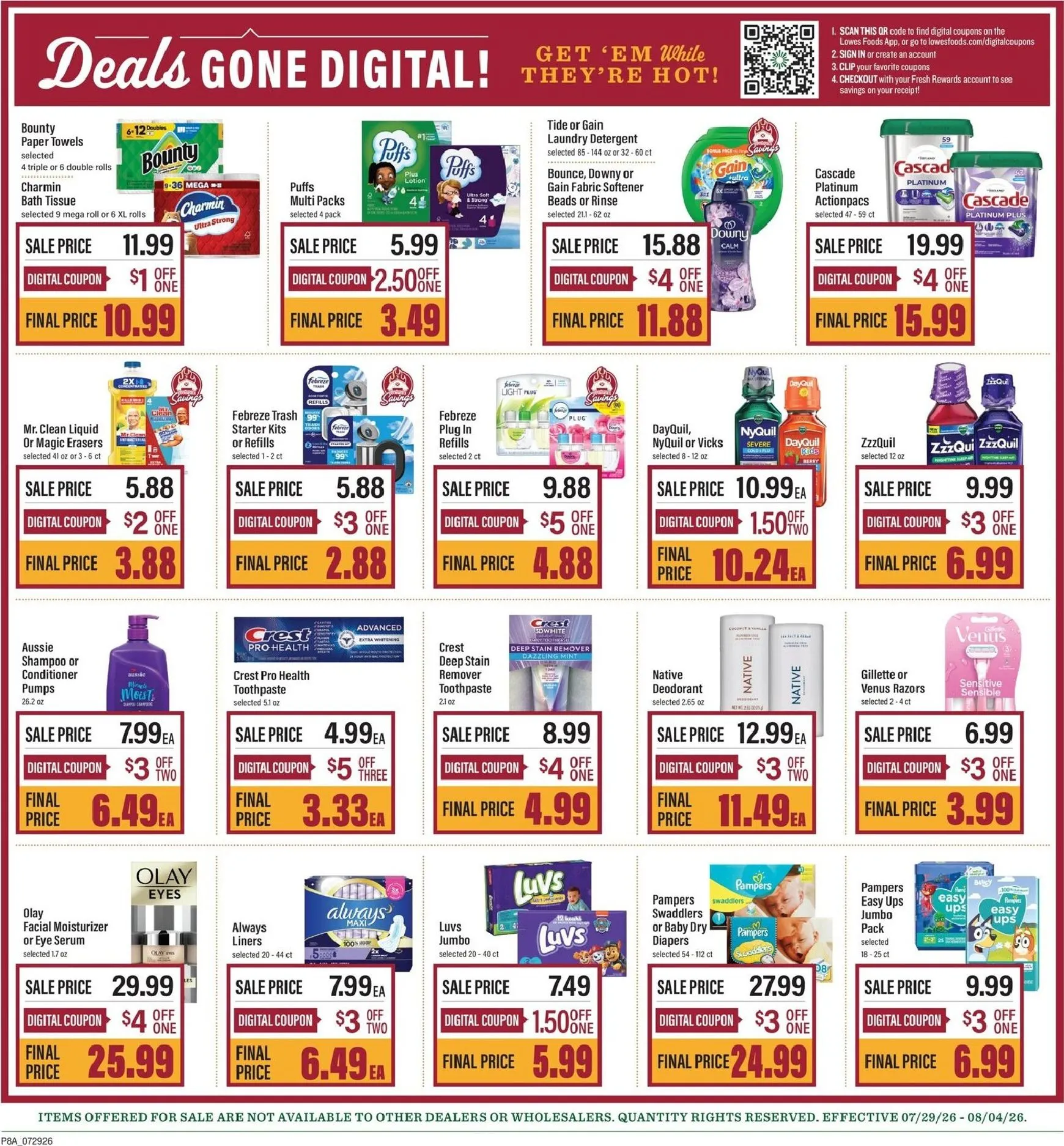 Weekly ad Lowes Foods: Ribeyes on the Prize from July 29 to August 4 2026 - Page 11