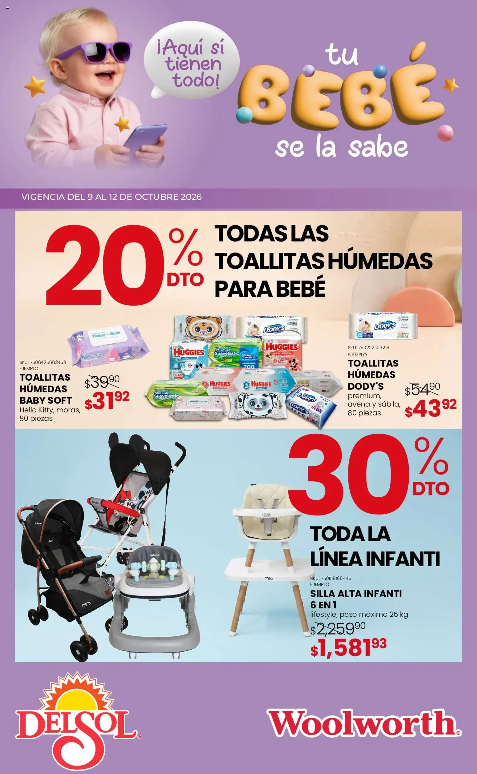Catálogo de Del Sol y Woolworth catálogo Tu bebé se la sabe (09/10/2026 - 12/10/2026) - catálogo en línea 9 de octubre al 12 de octubre 2026 - Pagina 1
