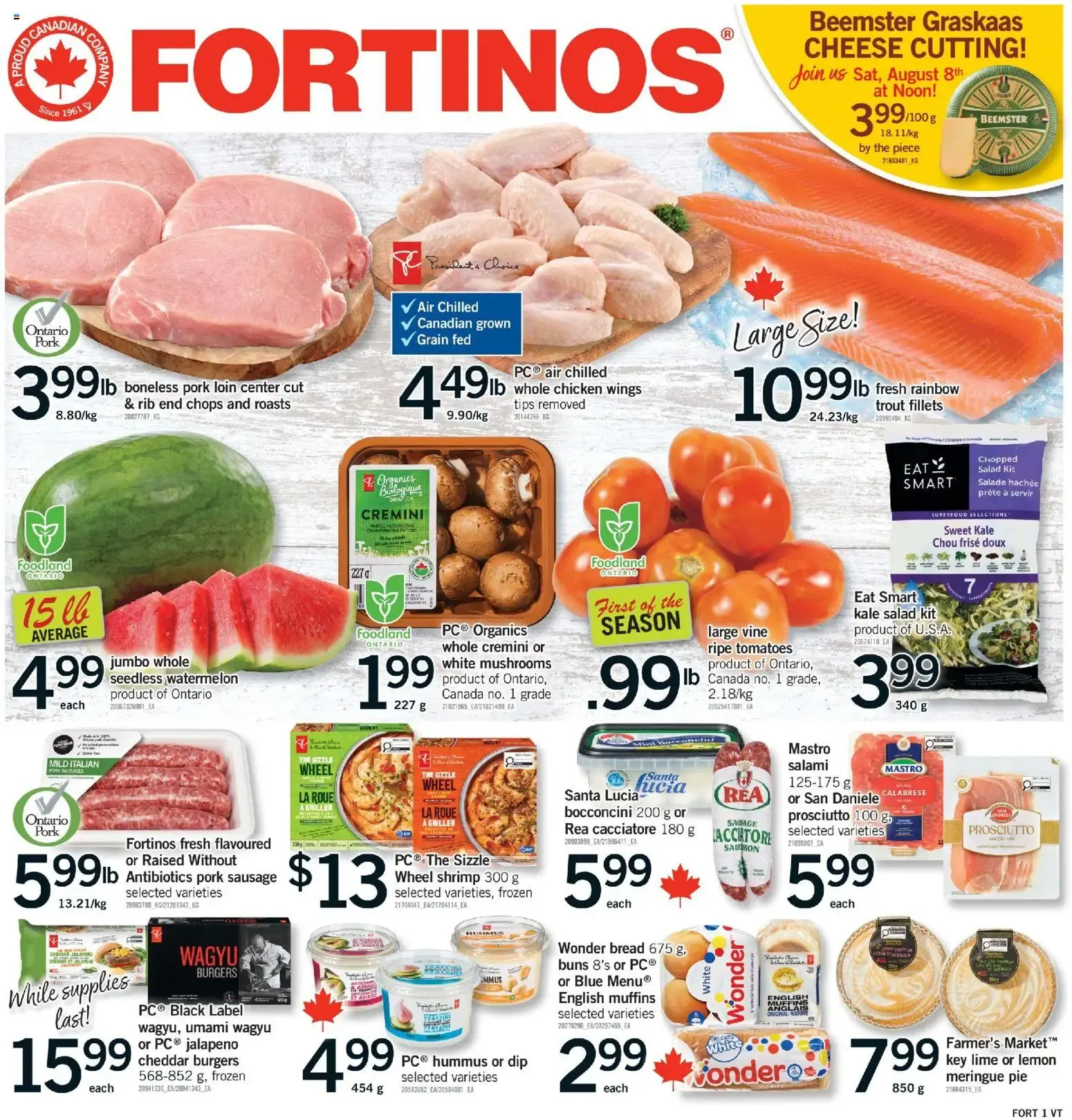 Fortinos weekly flyer / circulaire from August 6 to August 12 2026 - flyer page 1