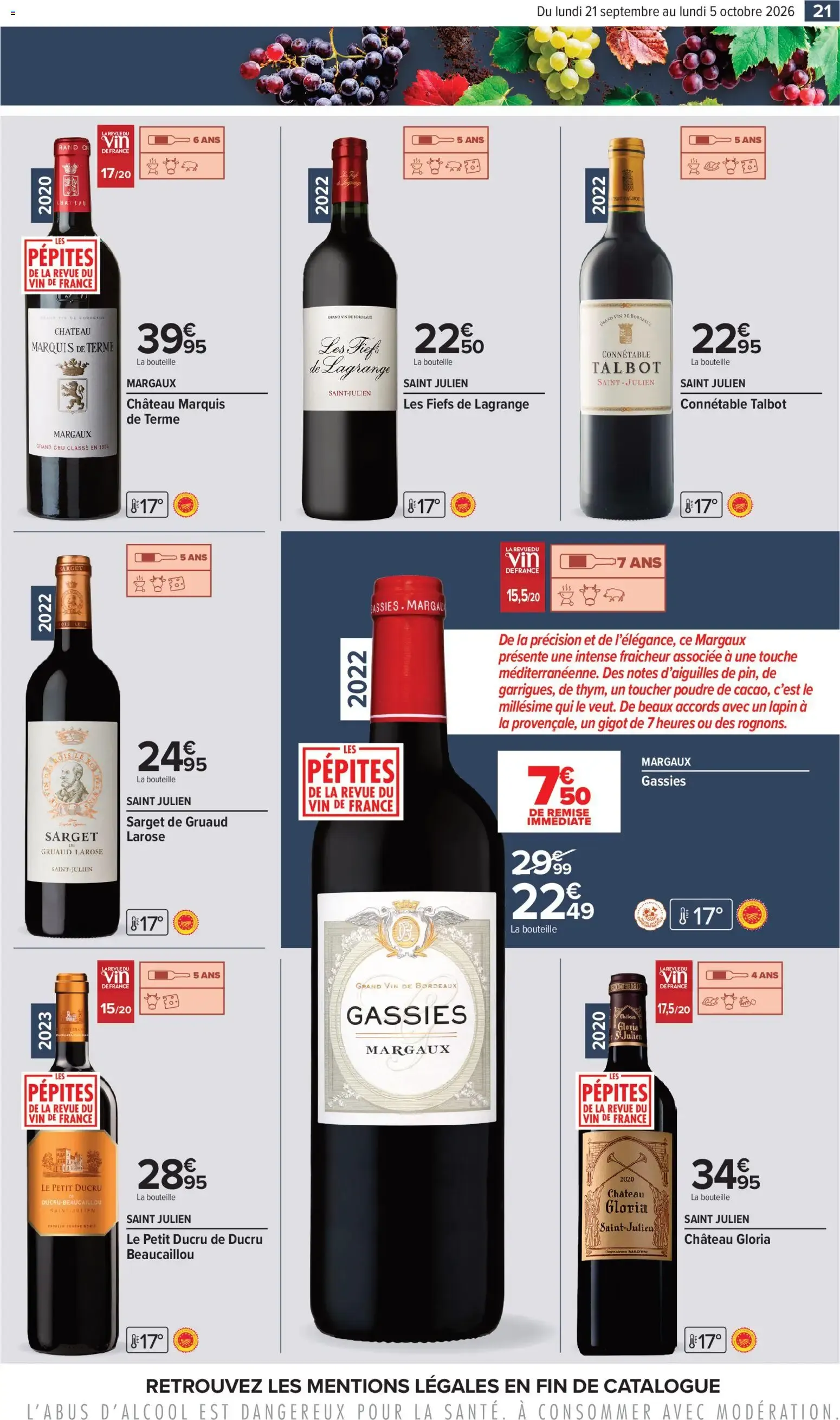 Carrefour Foire aux vins d automne à partir du 21/09/2026 - promo en ligne du 21 septembre au 5 octobre 2026 - Catalogue page 20