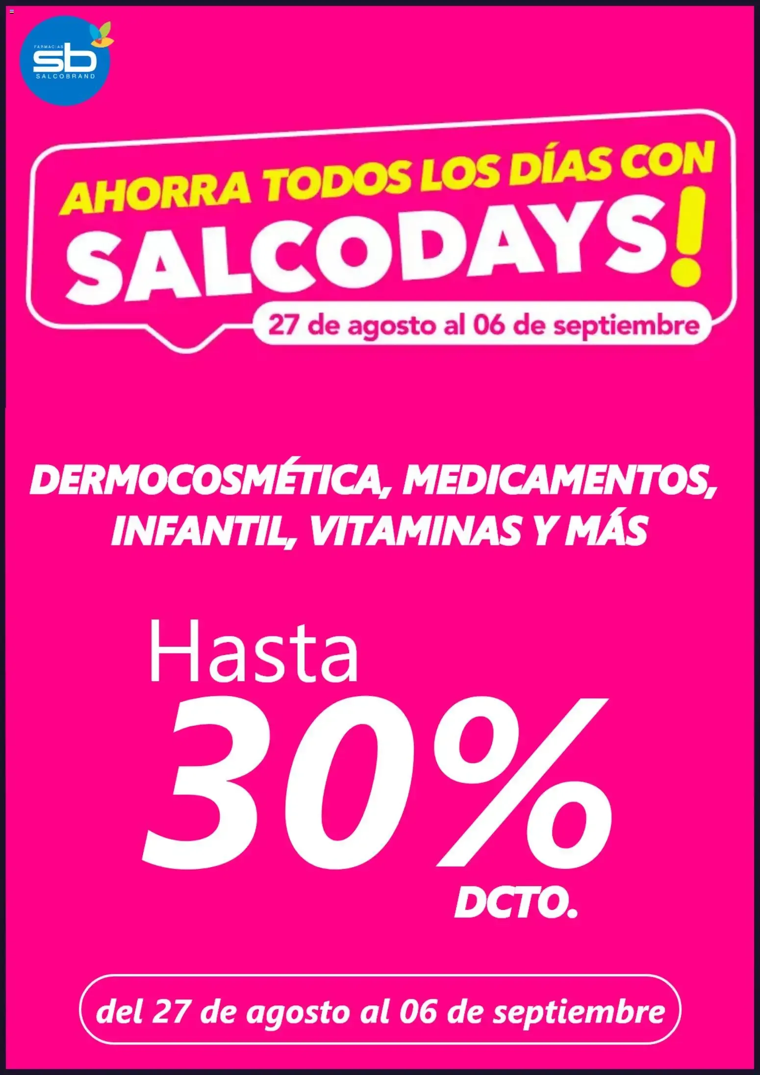 Catálogo de Salcodays! 27 de agosto al 6 de septiembre 2026 - Página 1