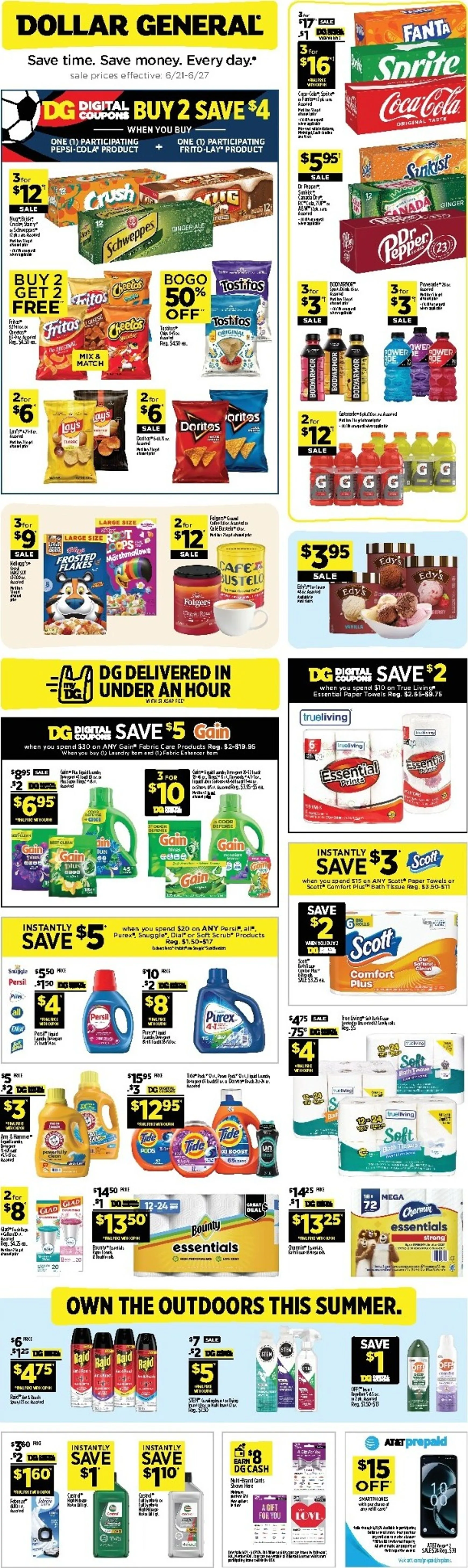 Current Dollar General leaflet valid from Sunday 06/21/2026 to Saturday 06/27/2026