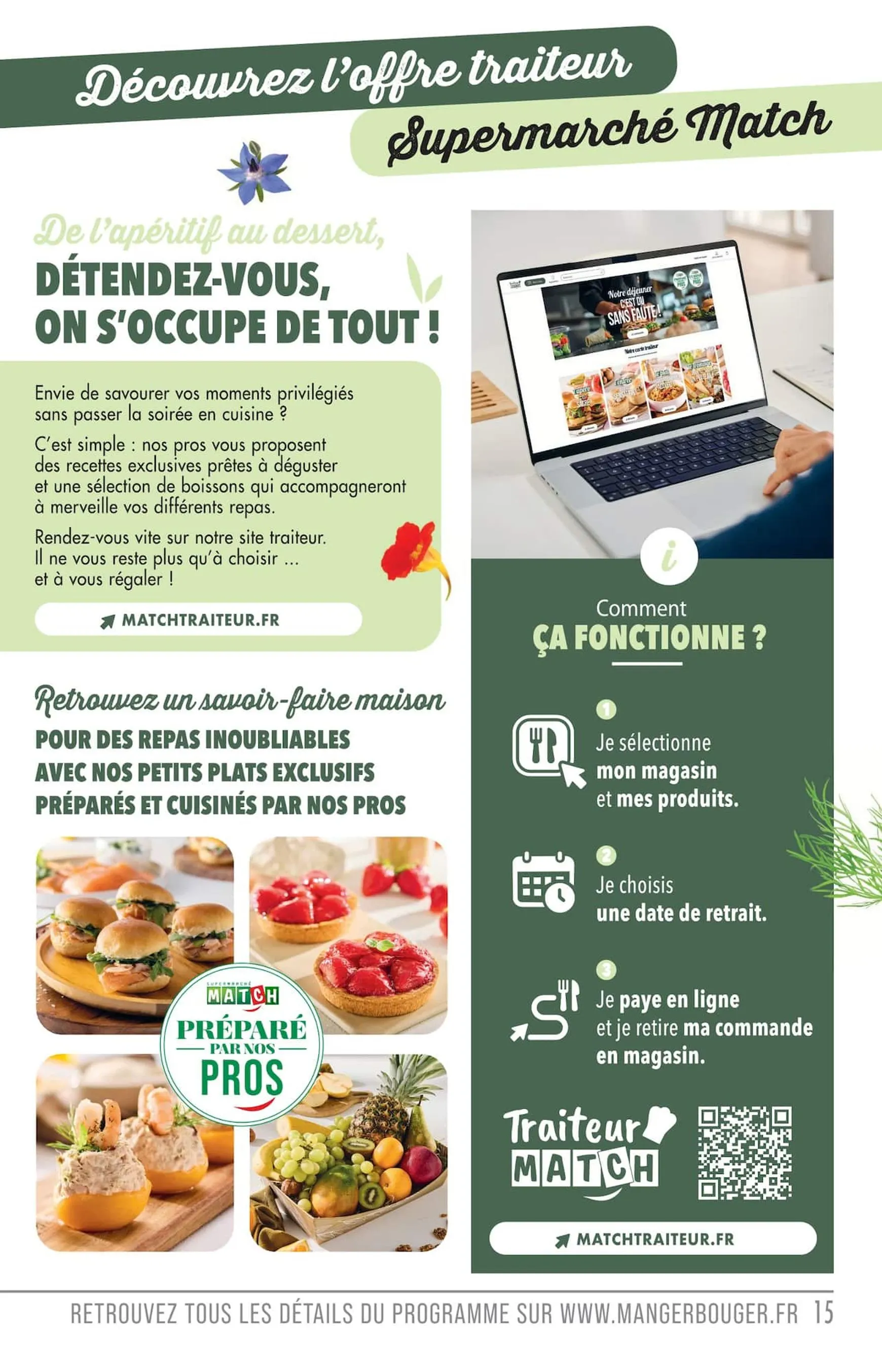 Current Match - Carte Traiteur leaflet valid from du mardi 31/03/2026 to du dimanche 27/09/2026 du 31 mars au 27 septembre 2026 - Catalogue page 15