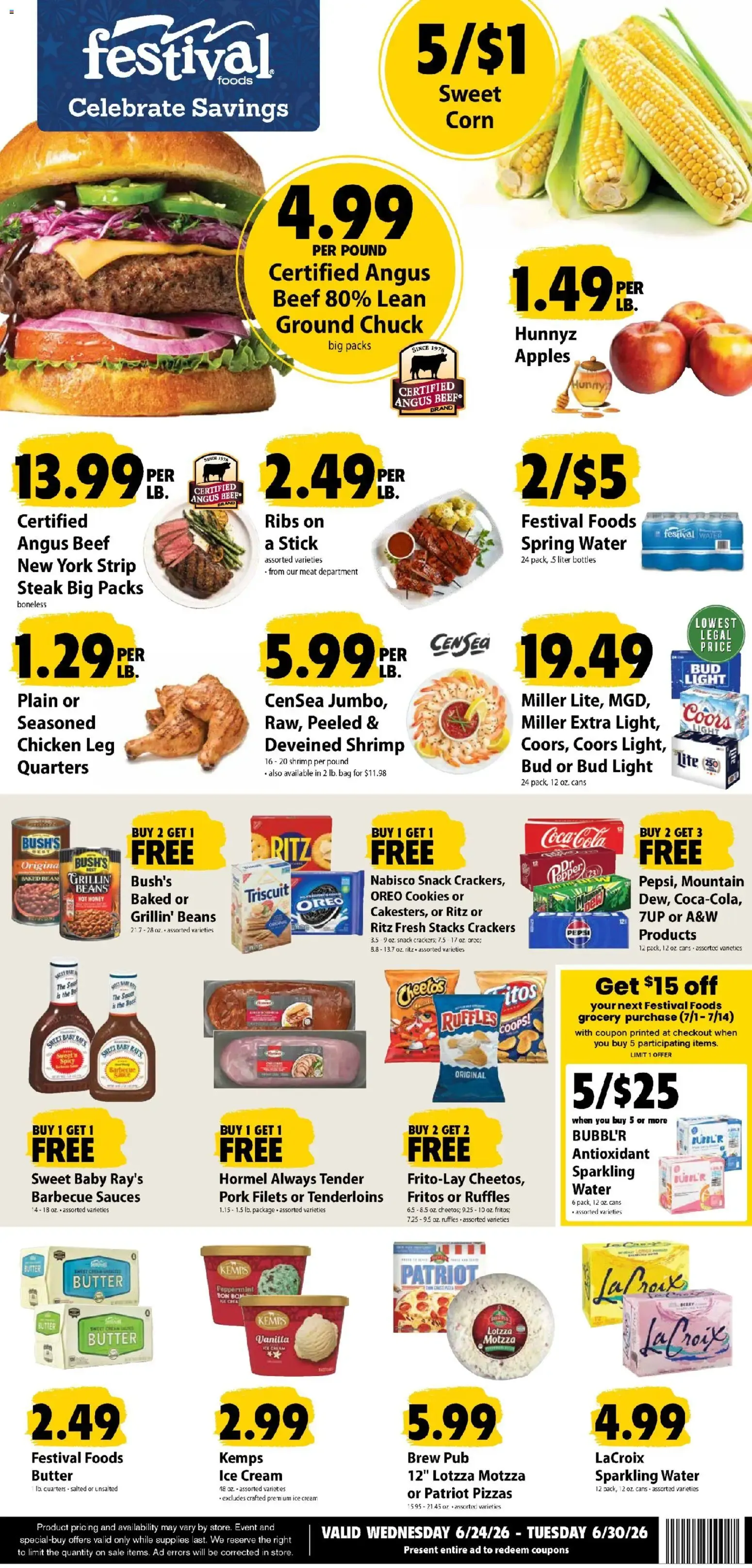 Festival Foods Weekly Ad from 06/24/2026 - Flyer
