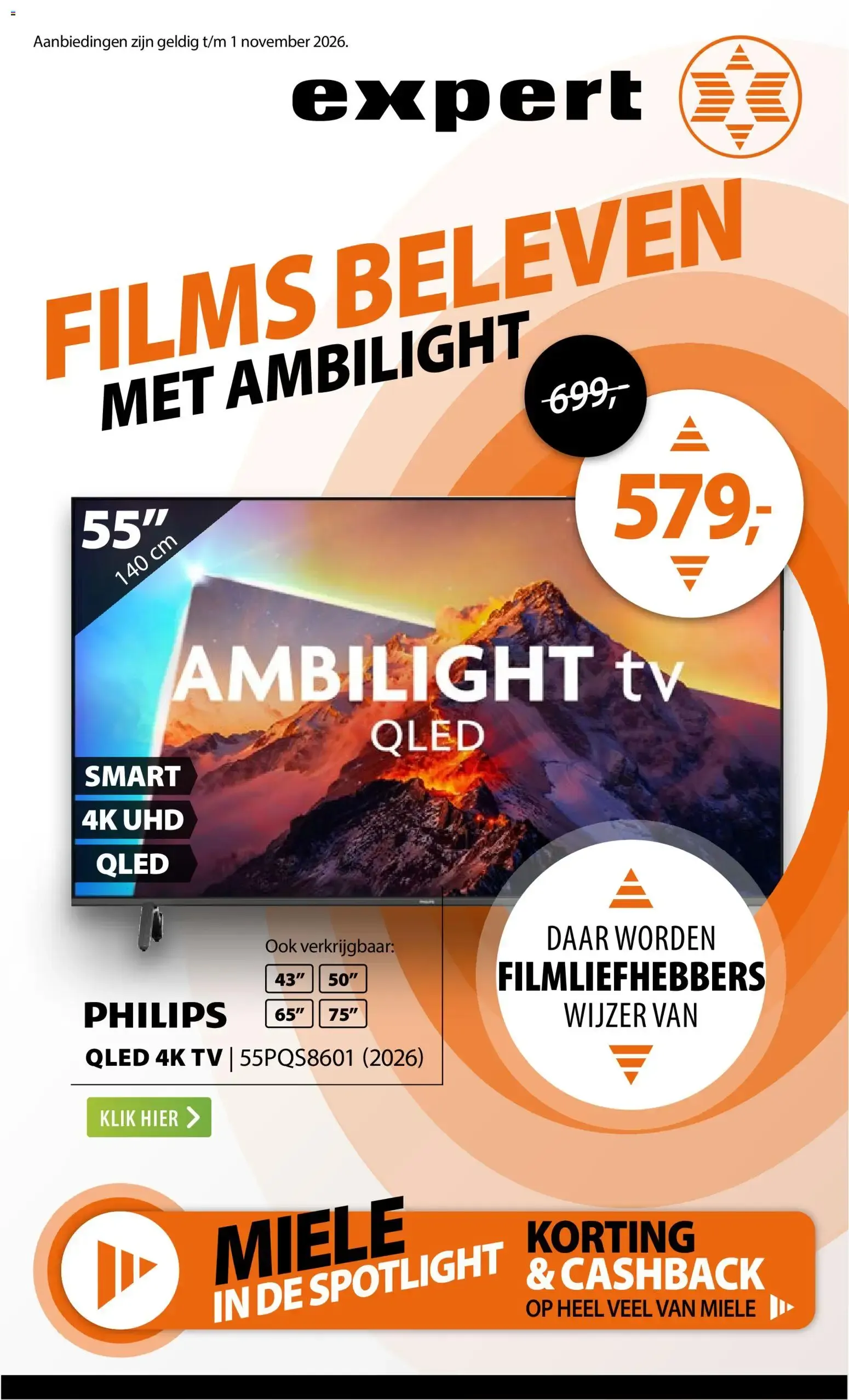 Expert: Films beleven met Ambilight van 26 oktober tot 1 november 2026 - Folder pagina 1