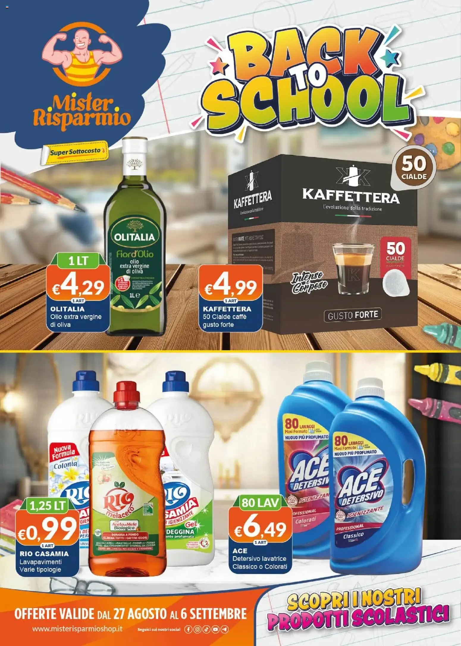 Mister Risparmio - Ofertas Back to School da 27 agosto a 6 settembre di 2026 - Pagina del volantino 1