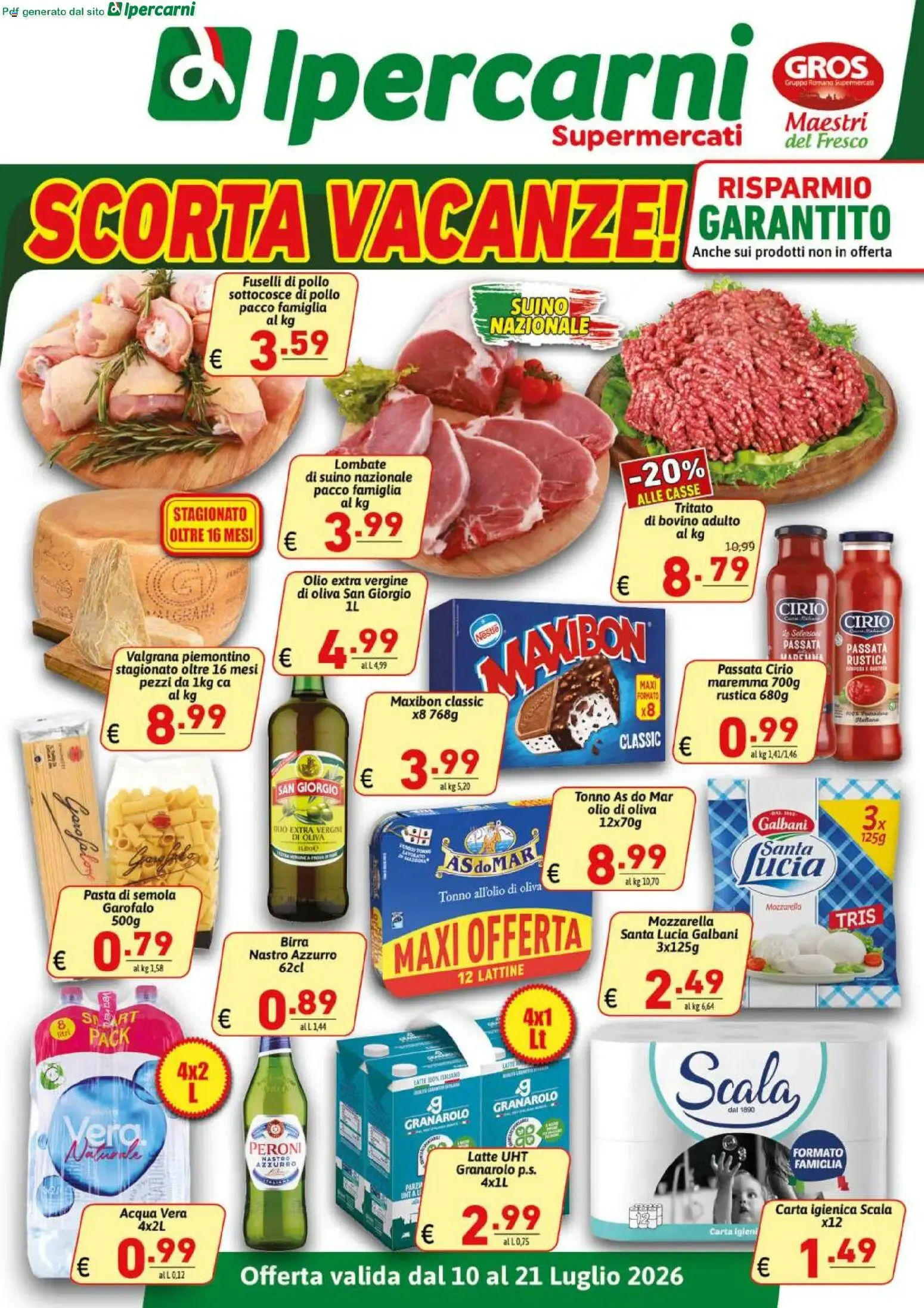 SCORTA VACANZE! da 10 luglio a 21 luglio di 2026 - Pagina del volantino 1