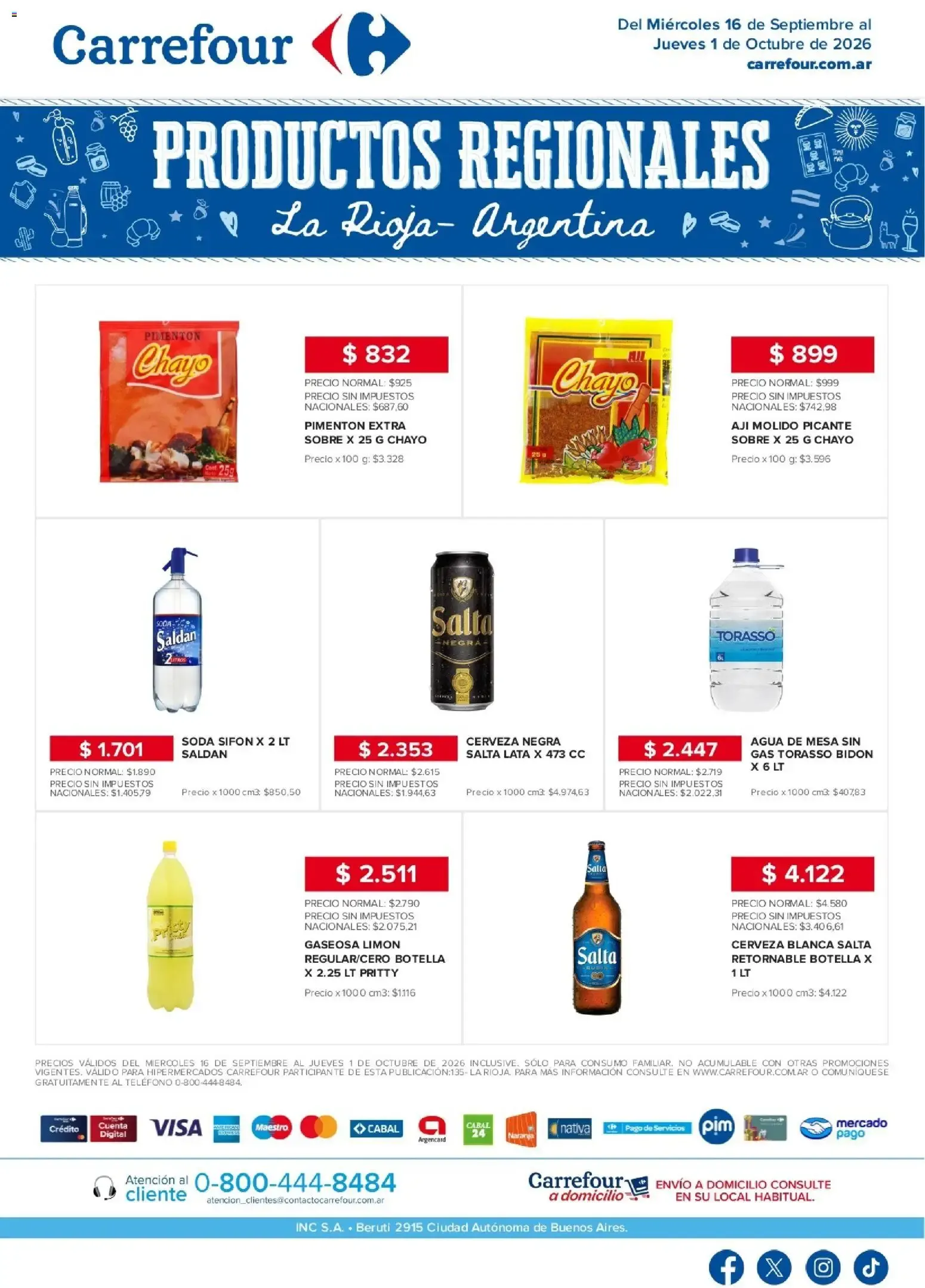 Ofertas de Carrefour - Regionales | La Rioja || del 16/09/2026 - 01/10/2026 || Promociones 16 de septiembre al 1 de octubre 2026 - Página 1 del catálogo
