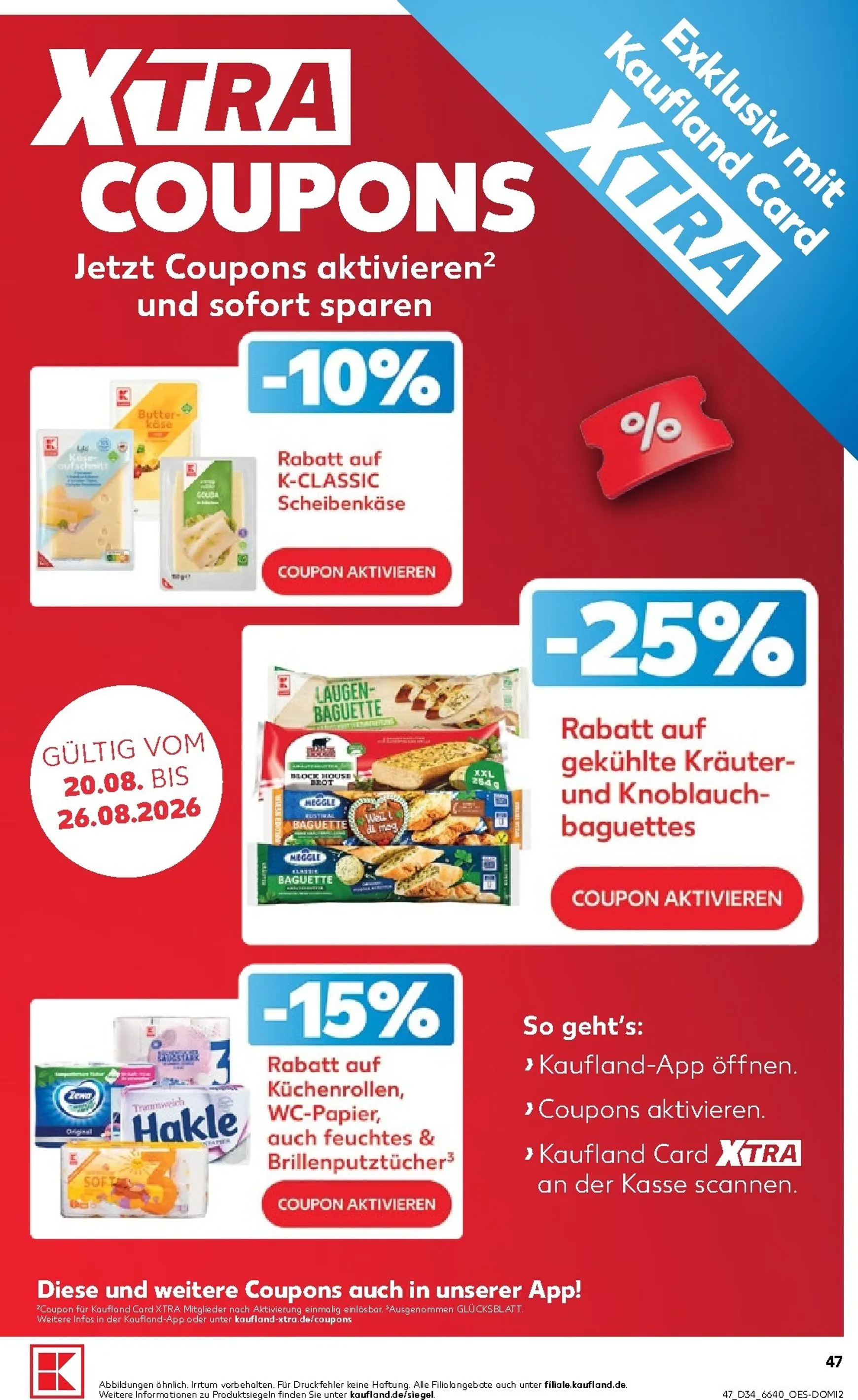 Kaufland Prospekt nächste Woche – von Donnerstag 20.08.2026 bis Mittwoch 26.08.2026 von 20. August bis 26. August 2026 - Prospekt seite 47