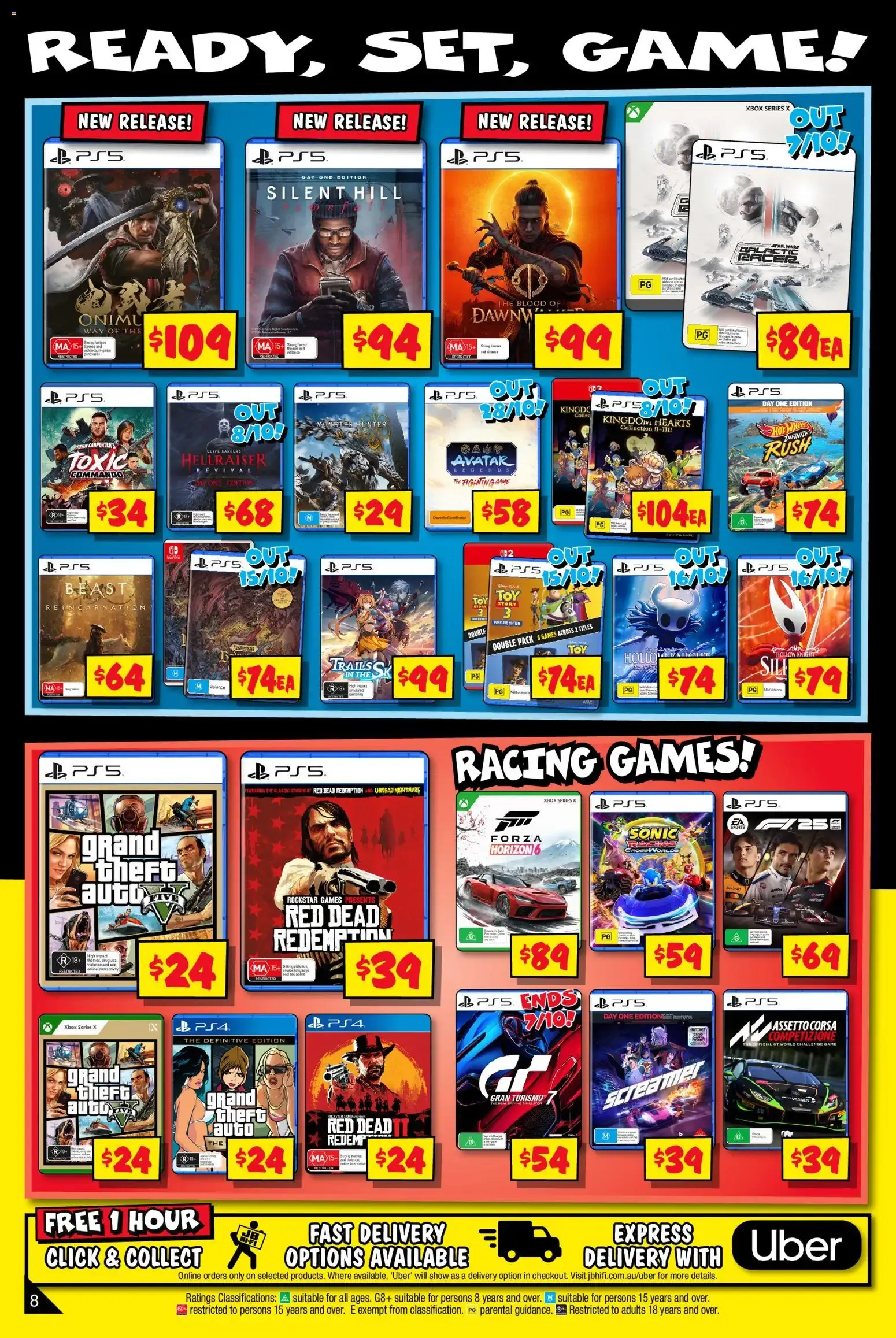 JB Hi-Fi catalogue Mega Gaming Sale - 24/09/2026 > weekly / monthly specials - Catalogue valid from 24 September to 11 October 2026 - page 8