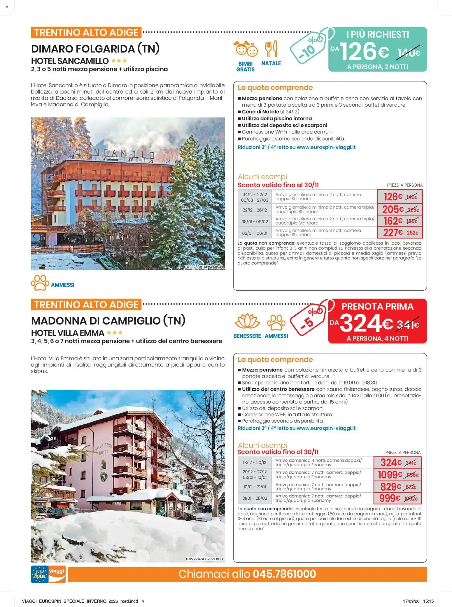 Euro Spin Viaggi: Speciale Inverno da 17 settembre a 31 dicembre di 2026 - Pagina del volantino 4