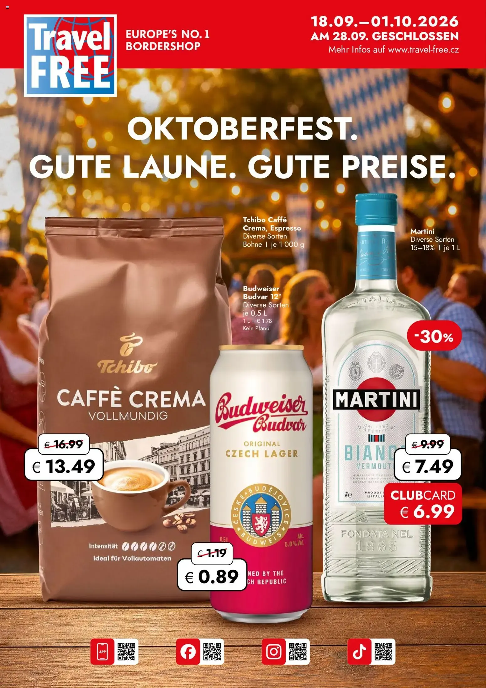 Travel Free Oktoberfest von 18. September bis 1. Oktober 2026 - Prospekt seite 1