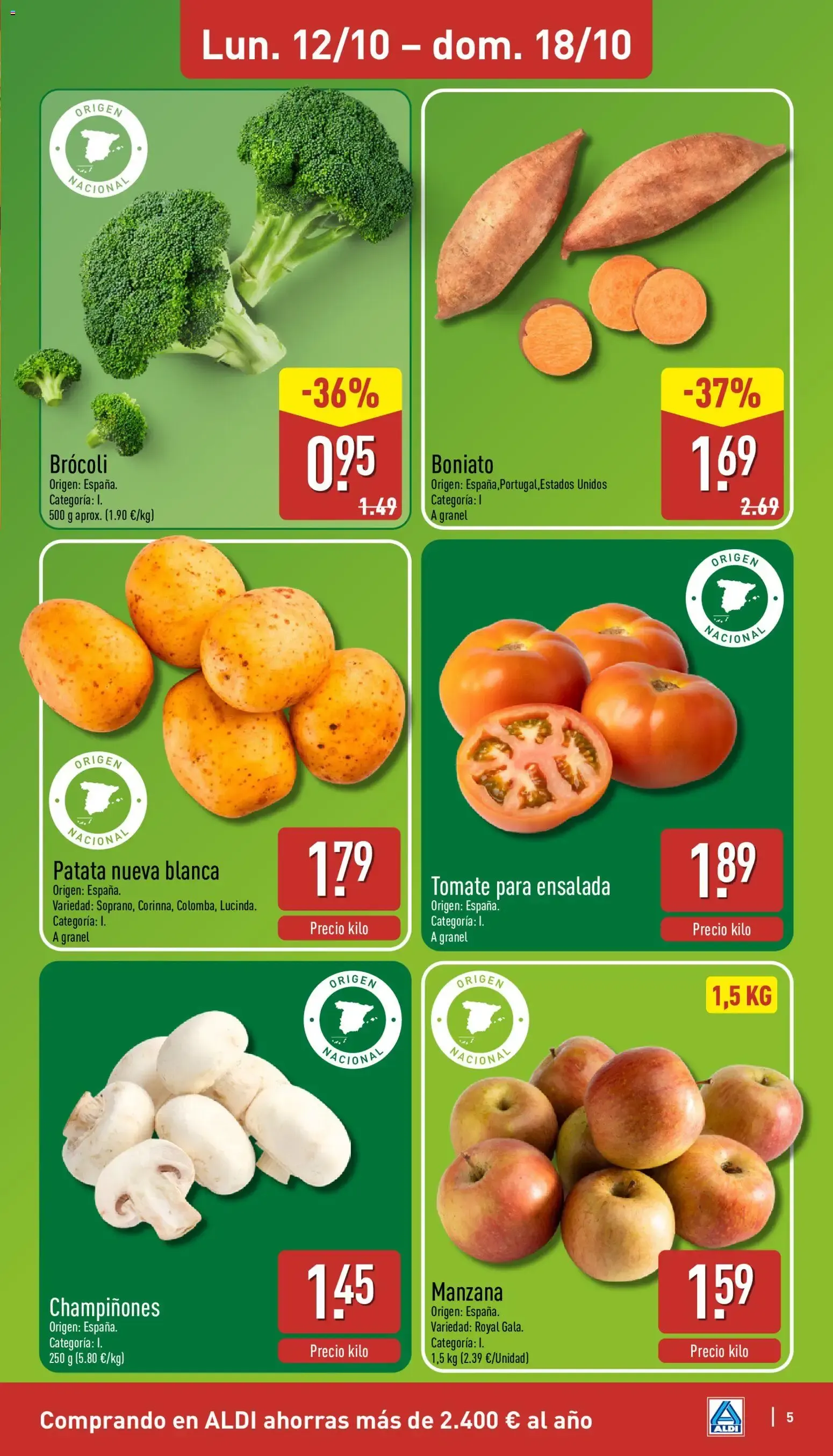 Catálogo de Máxima frescura. Mínimo precio. Es de ALDI. 12 de octubre al 18 de octubre 2026 - Página 5
